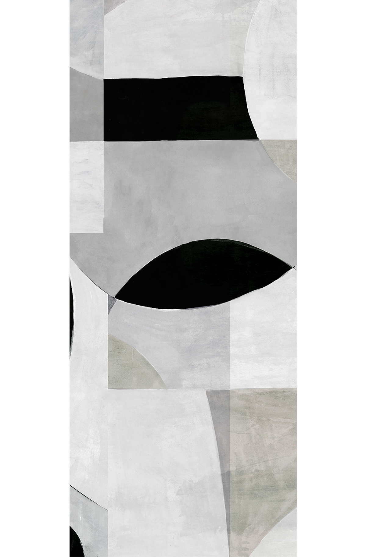 Papier peint panoramique Géométrique Patina gris - A H260 - Wall Designs IV de Masureel | Réf. MAS-DG4ILA1041-260