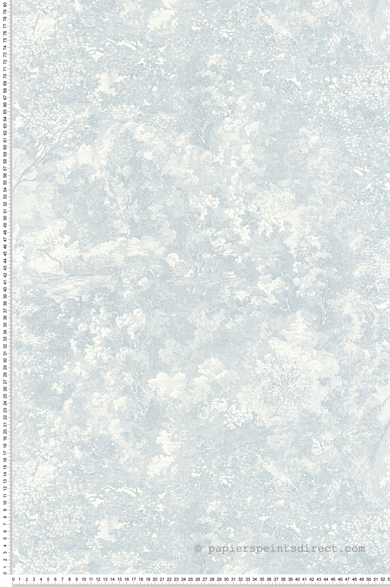 Papier peint Forêt Canopée bleu givré - Voyage Onirique de Casadéco | Réf. ONIR87246136