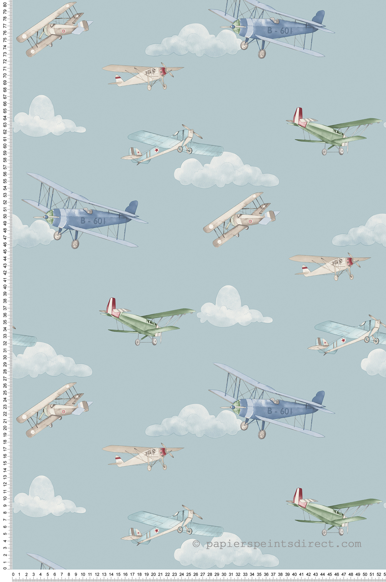 Papier peint Avion Enfant bleu - Imagine de Lutèce | Réf. LTC-DL27548