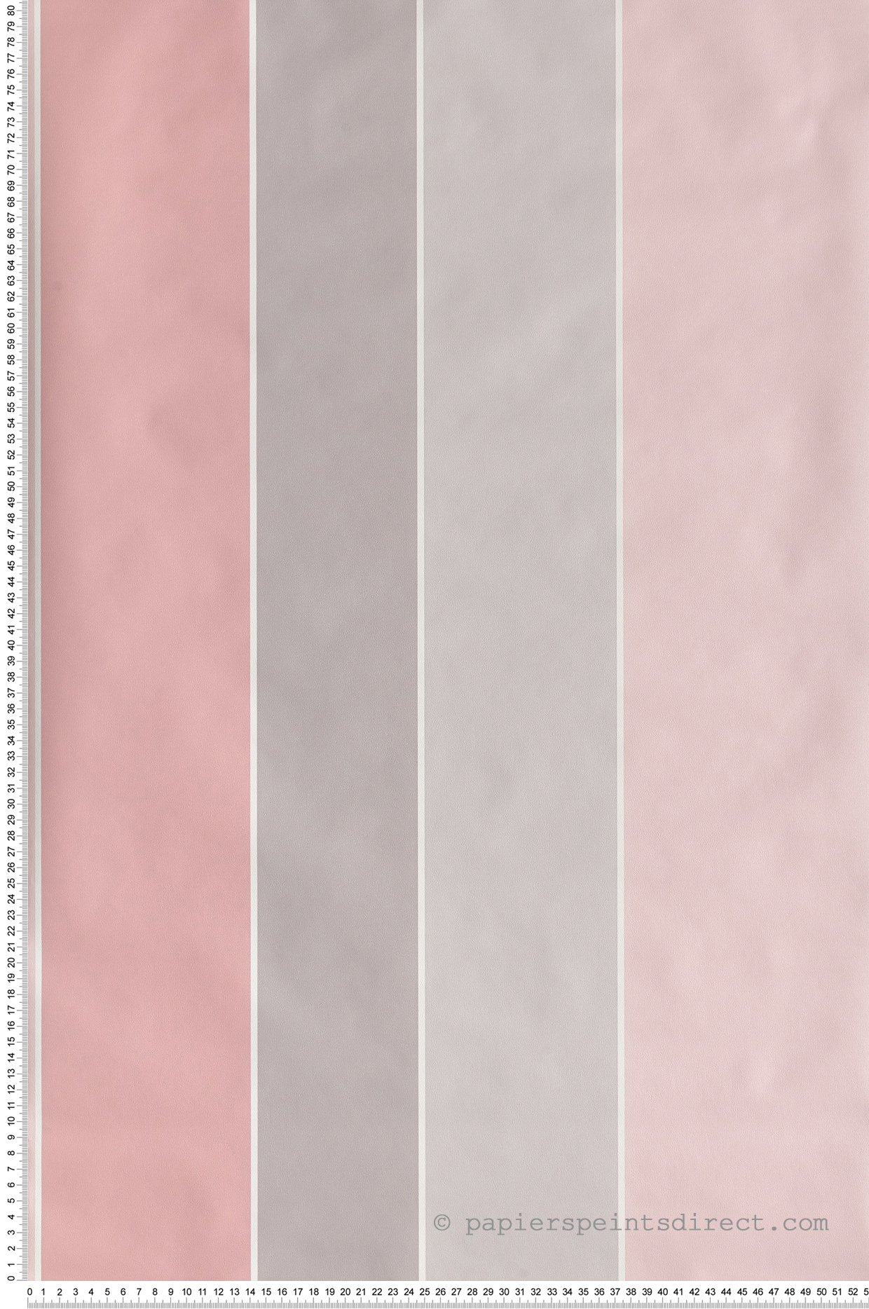 Papier Peint Rayures extra-larges rose-gris - Jeux de rayures 2 de Lutèce  | Réf. LTC-G67597