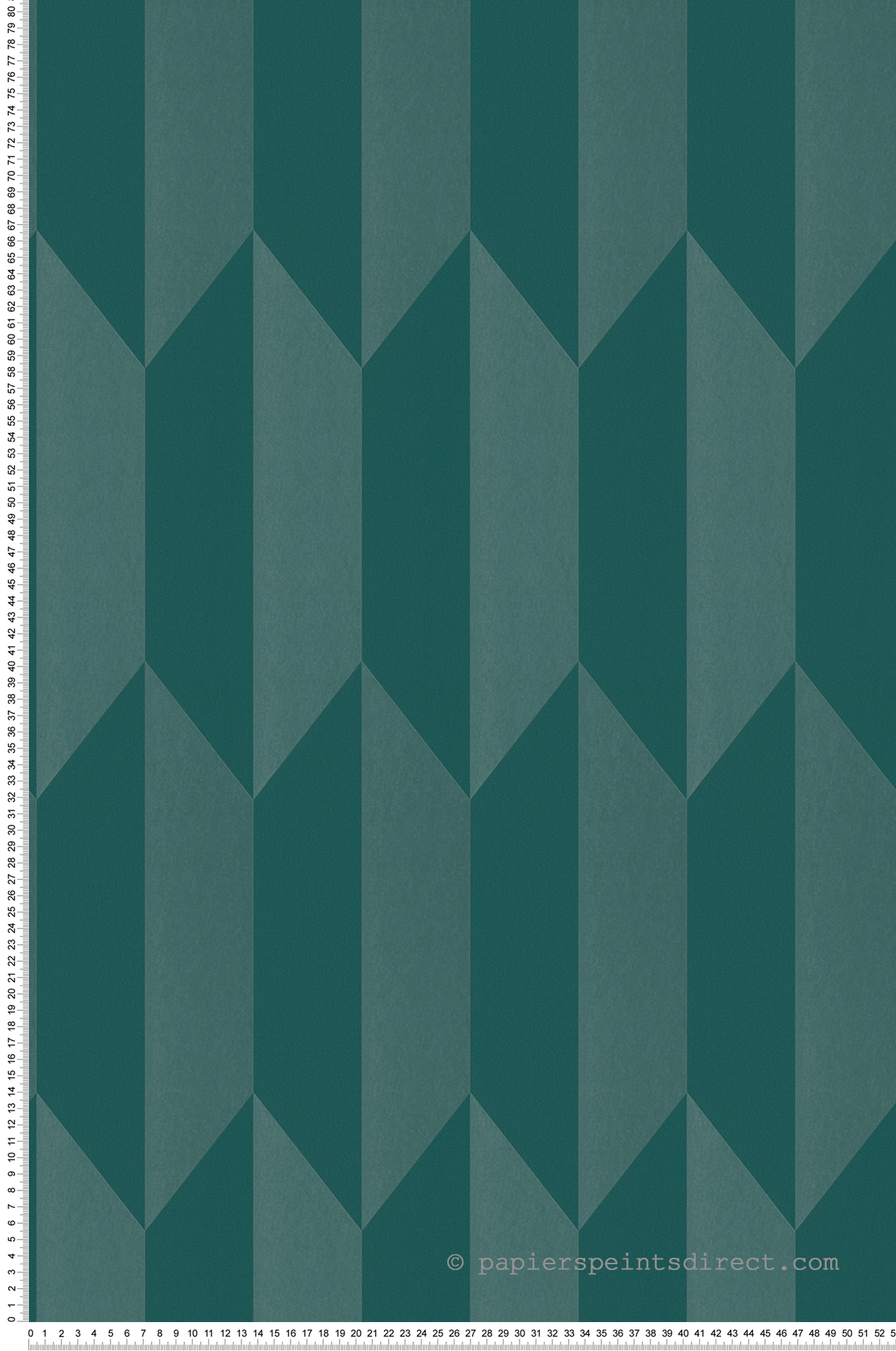 Papier peint Damier Graphique Groove émeraude métallisé - Cosmoliving d'A.S. Création | Réf. AS-790867