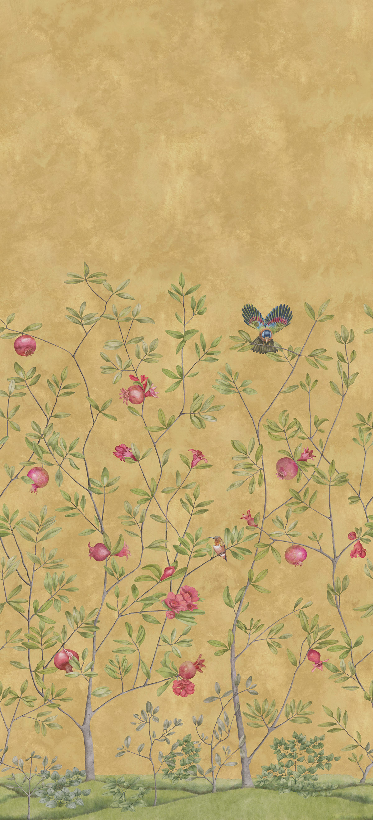 Papier peint panoramique Nature Grenades Ocre A - 1/2/3 - Isidore Leroy