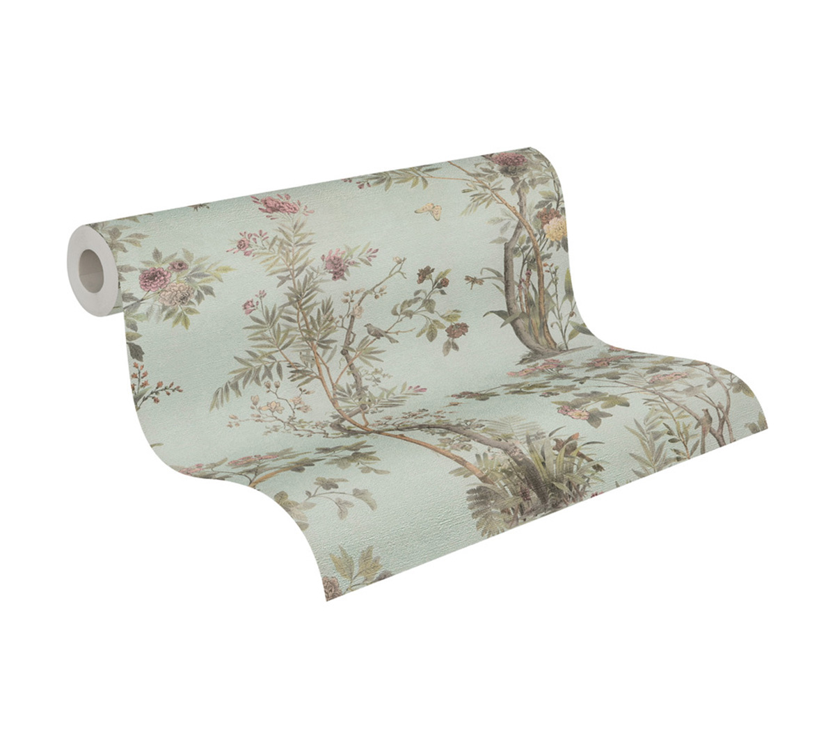 Papier peint Arbre Botanique bleu doux nacré - History of Art 2 d'AS Création | Réf. AS-790435