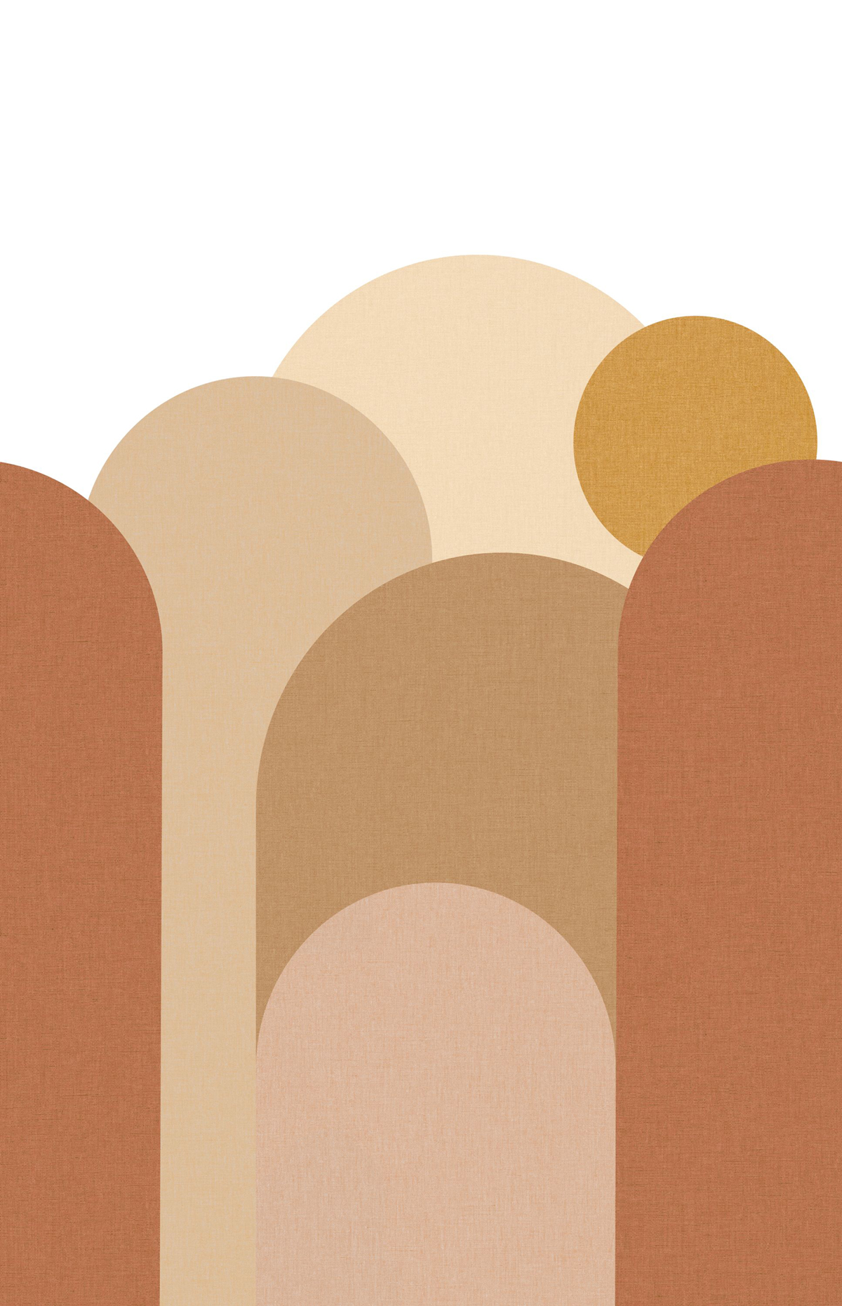 Papier peint panoramique Forme Arrondie Roma terracotta 200X310 - Color Box 3 de Casélio | Réf. CB3105964704