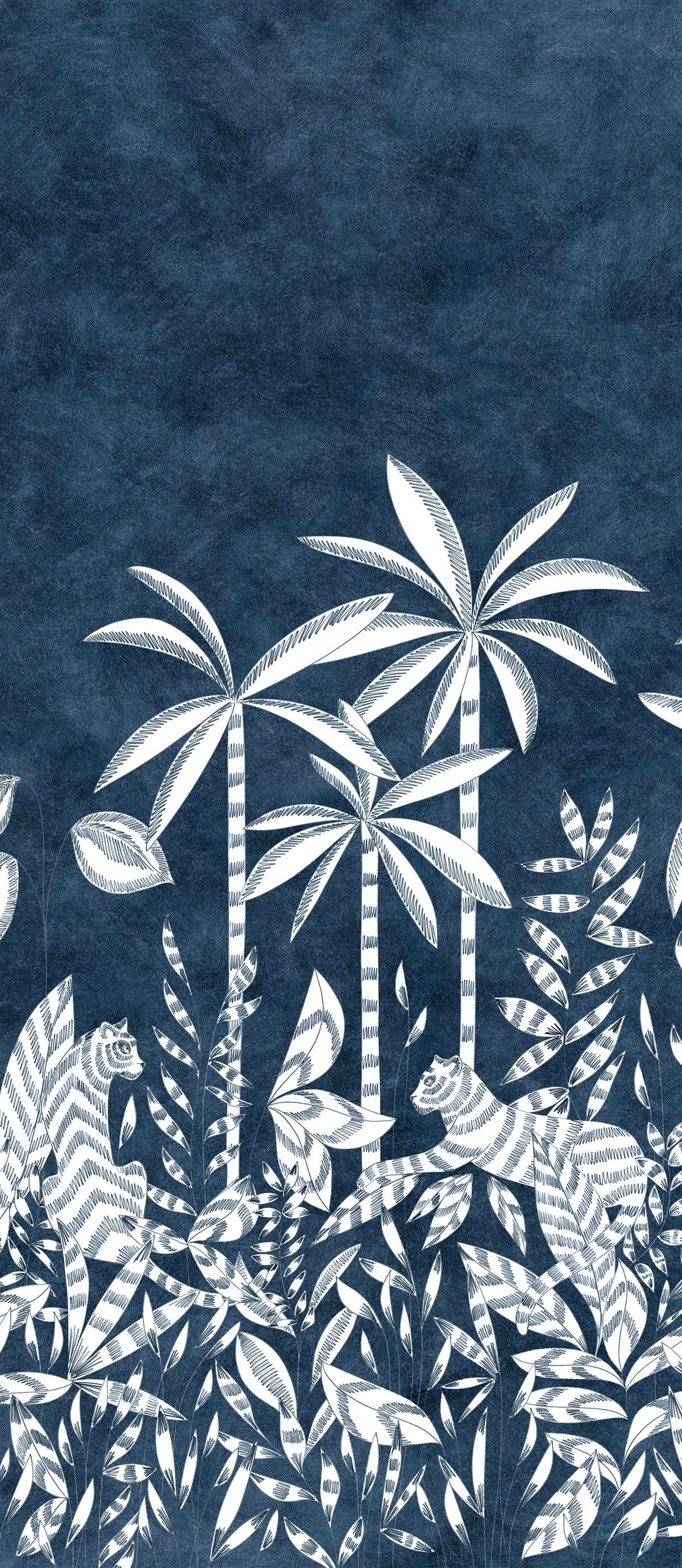 Papier peint panoramique Paradis des Tigres Nocturne C - 7/8/9 - Isidore Leroy