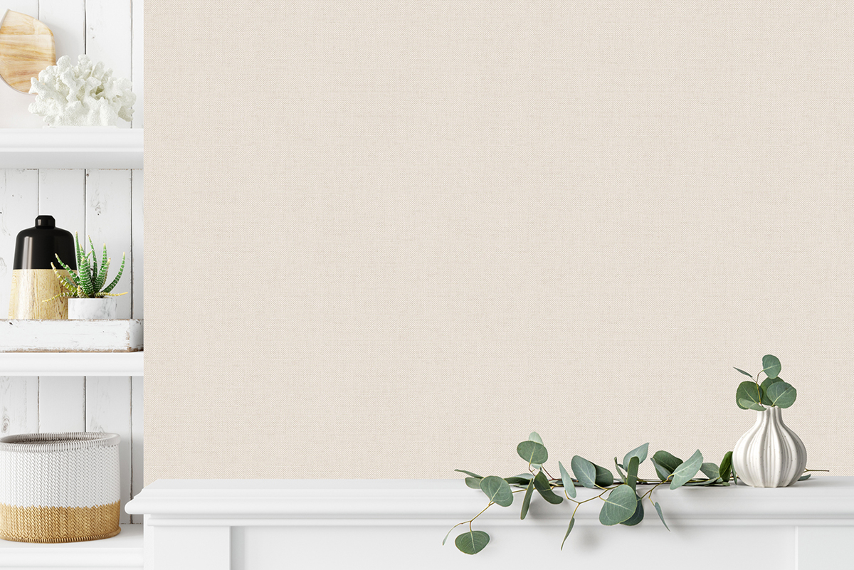 Papier Peint Uni Effet Tweed beige rosé - Botanique d'Ugépa | Réf. UGP-M55139