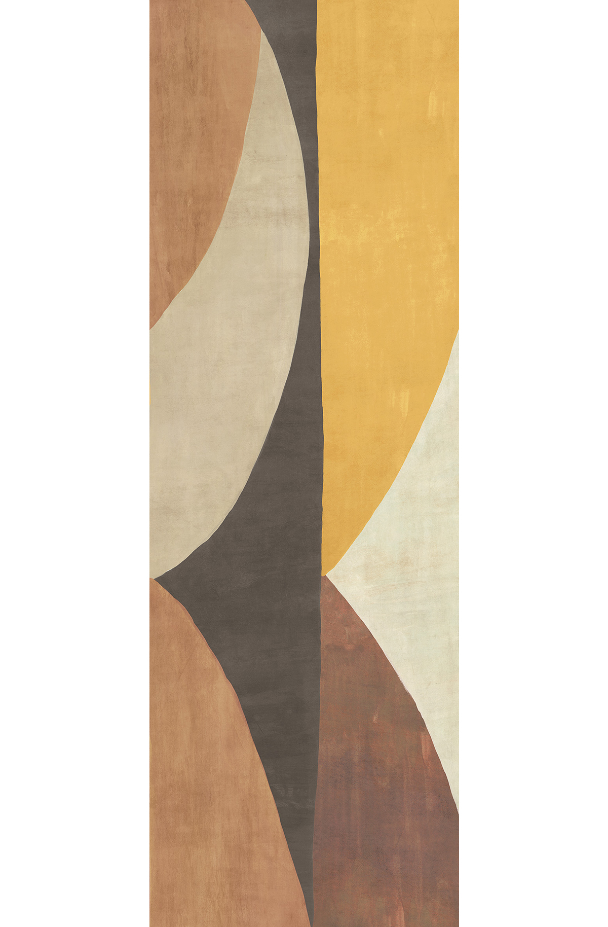 Papier peint panoramique Fresque Arrondie Luana curry - A H260 - Amani de Masureel | Réf. MAS-DGAMA3011-260