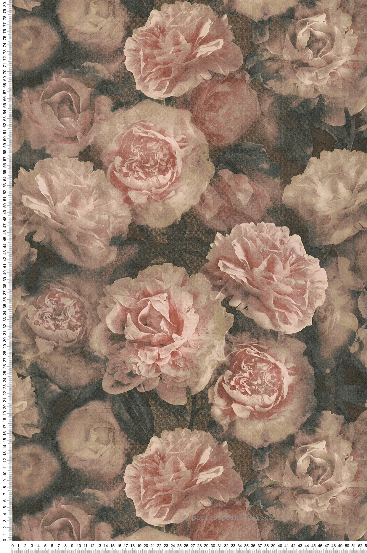 Papier Peint Fleurs de Rose vintage brun - New Studio 2.0 Ed. II de AS Création | Réf. SP15337