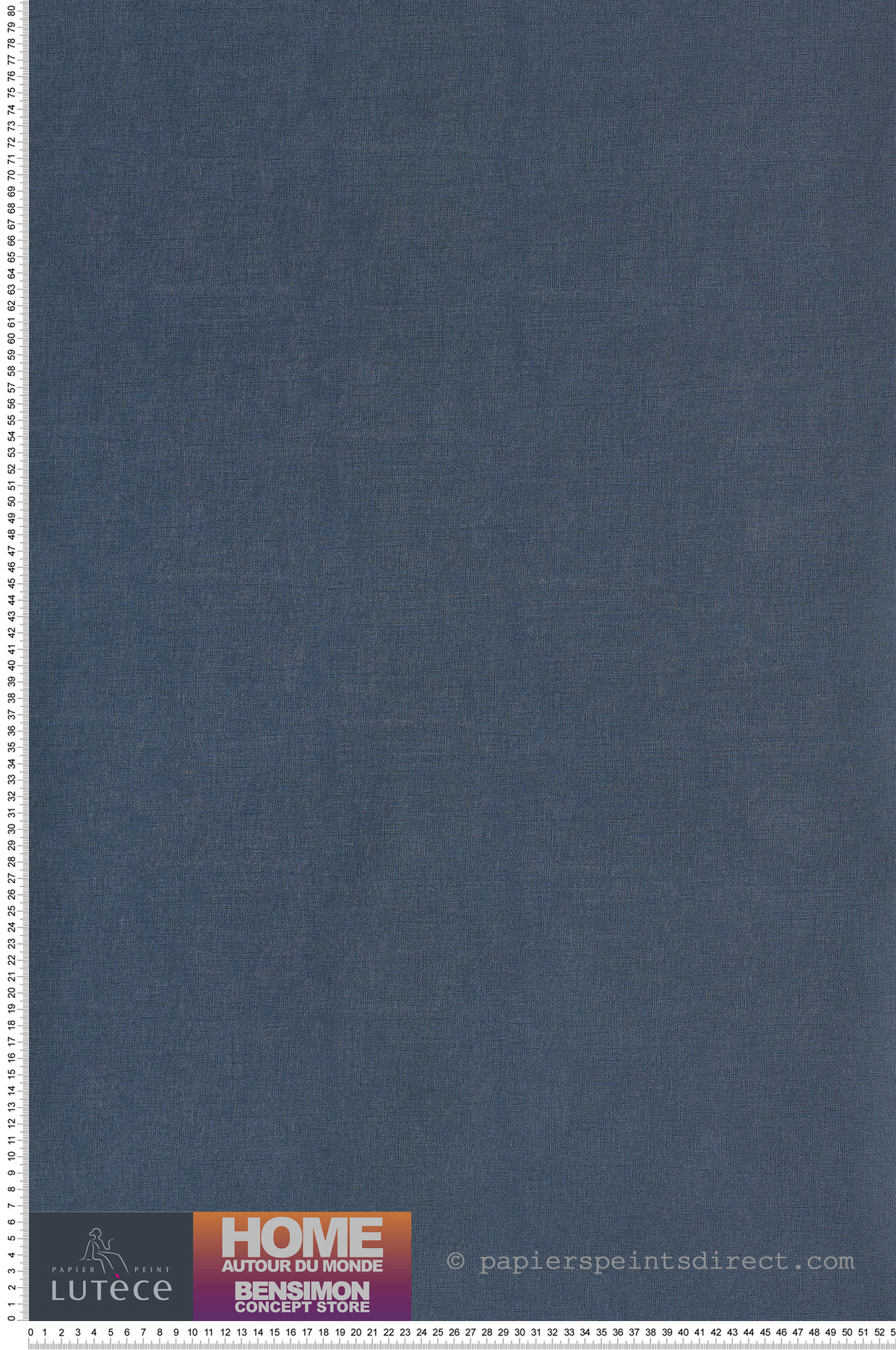 Papier Peint Uni tissé bleu pétrole - Bensimon de Lutèce  | Réf. LTC-51173201