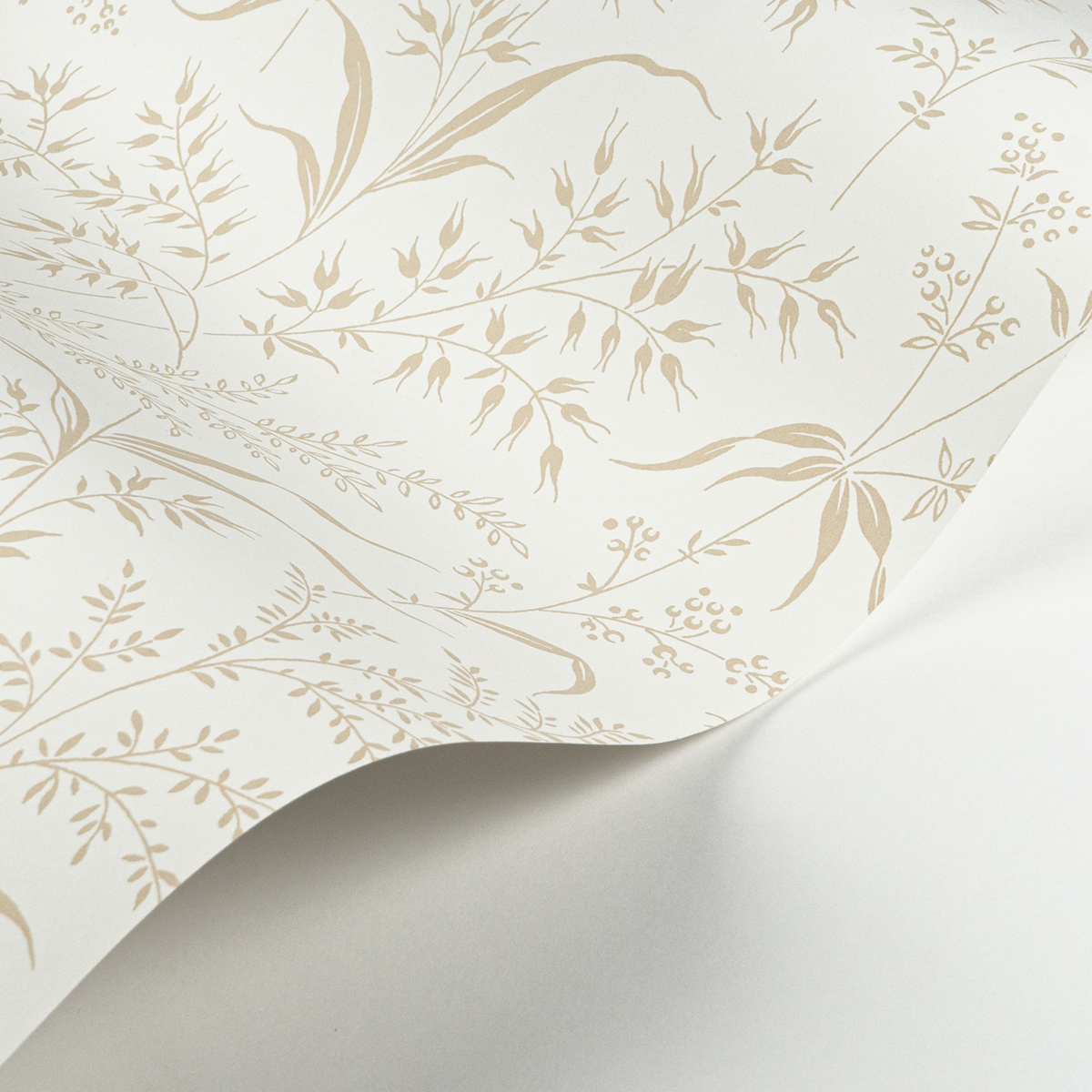 Papier peint Champ d'Herbe beige ficelle - Soliflore de Casadéco AMBV | Réf. SOLI200281010