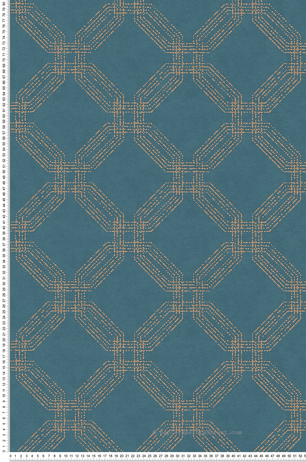 Papier peint Art Déco Hexagone bleu - Pop Style d'AS Création | Réf. SP15387