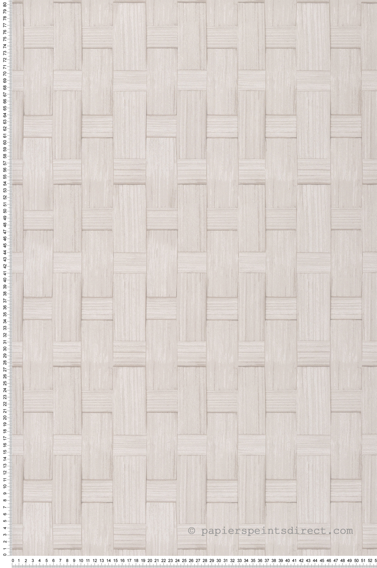 Papier peint Tressage de Bois beige clair - Cuisines & Bains de Lutèce | Réf. LTC-51230607