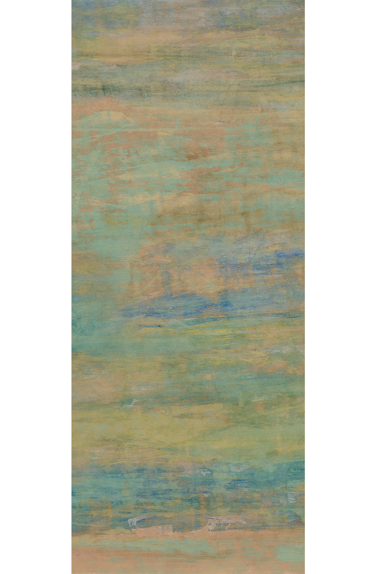 Papier peint panoramique Aquarelle Abstraite Heather vert - D H260 - Wall Designs IV de Masureel | Réf. MAS-DG4HEA1024-260