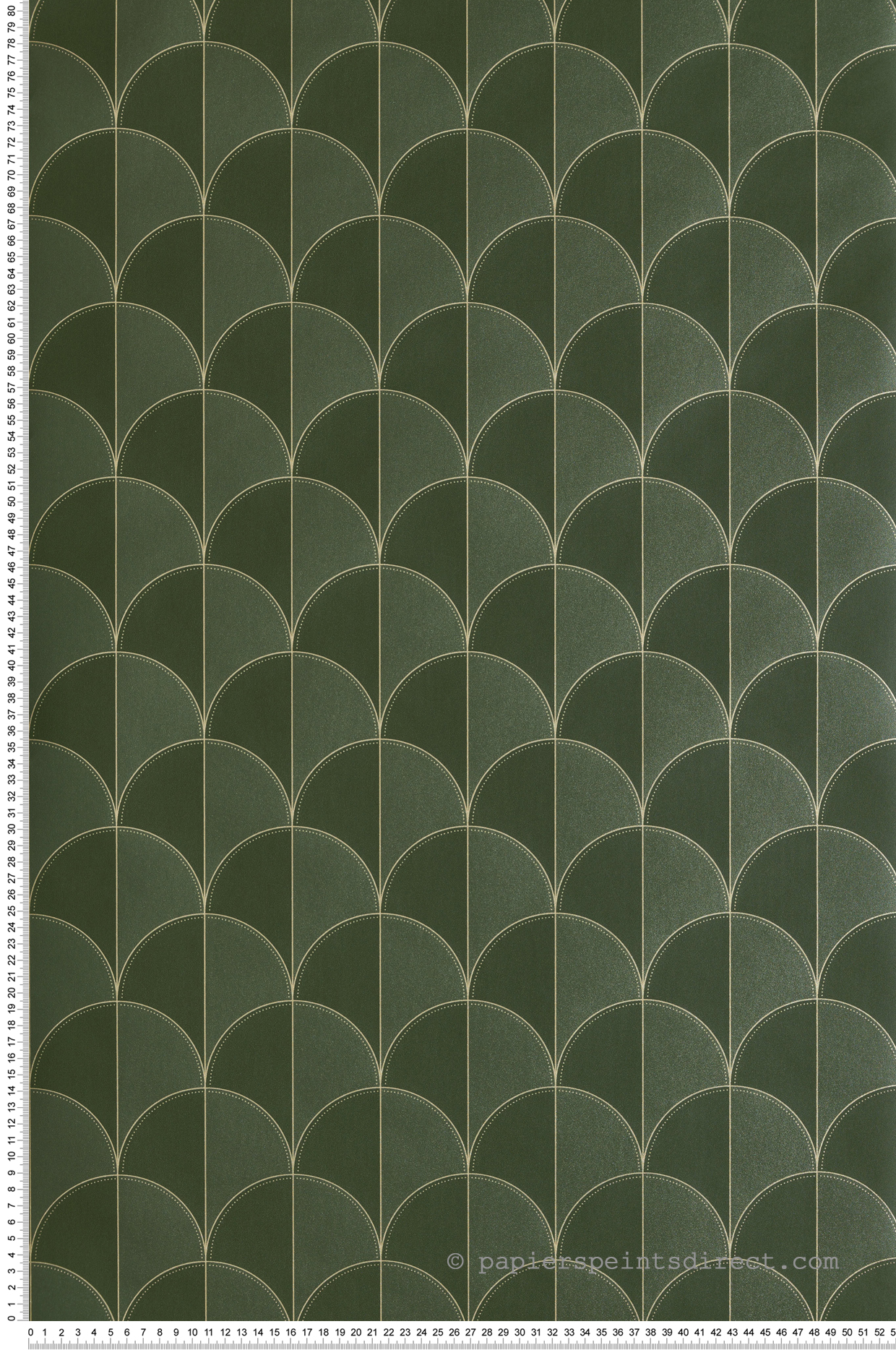 Papier peint Palmette Mariette vert bouteille doré - Maison Siméon de Casélio | Réf. MSI107414126
