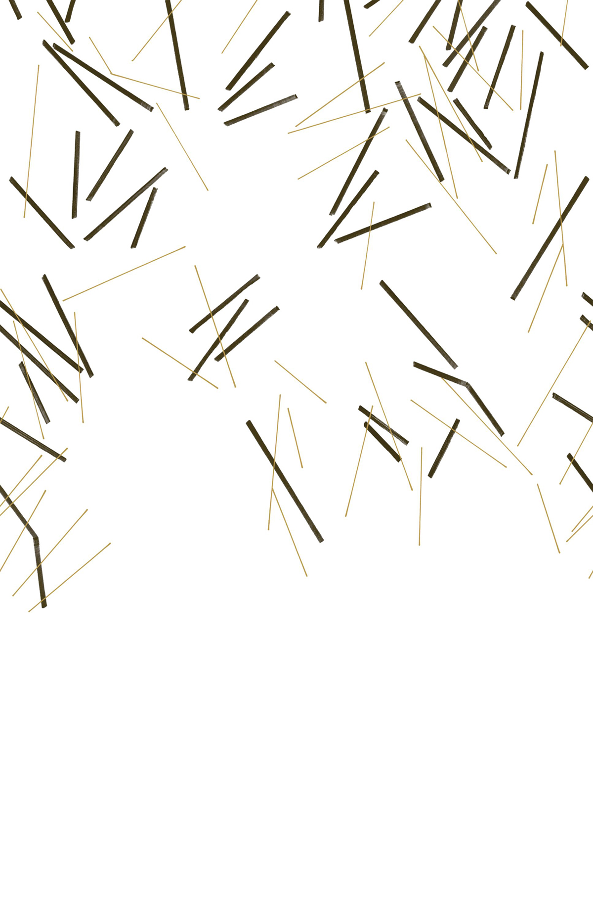 Papier peint panoramique Design Mikado L noir ocre  200x310 - Wonderwalls de Casadéco | Réf. WDWS89069804