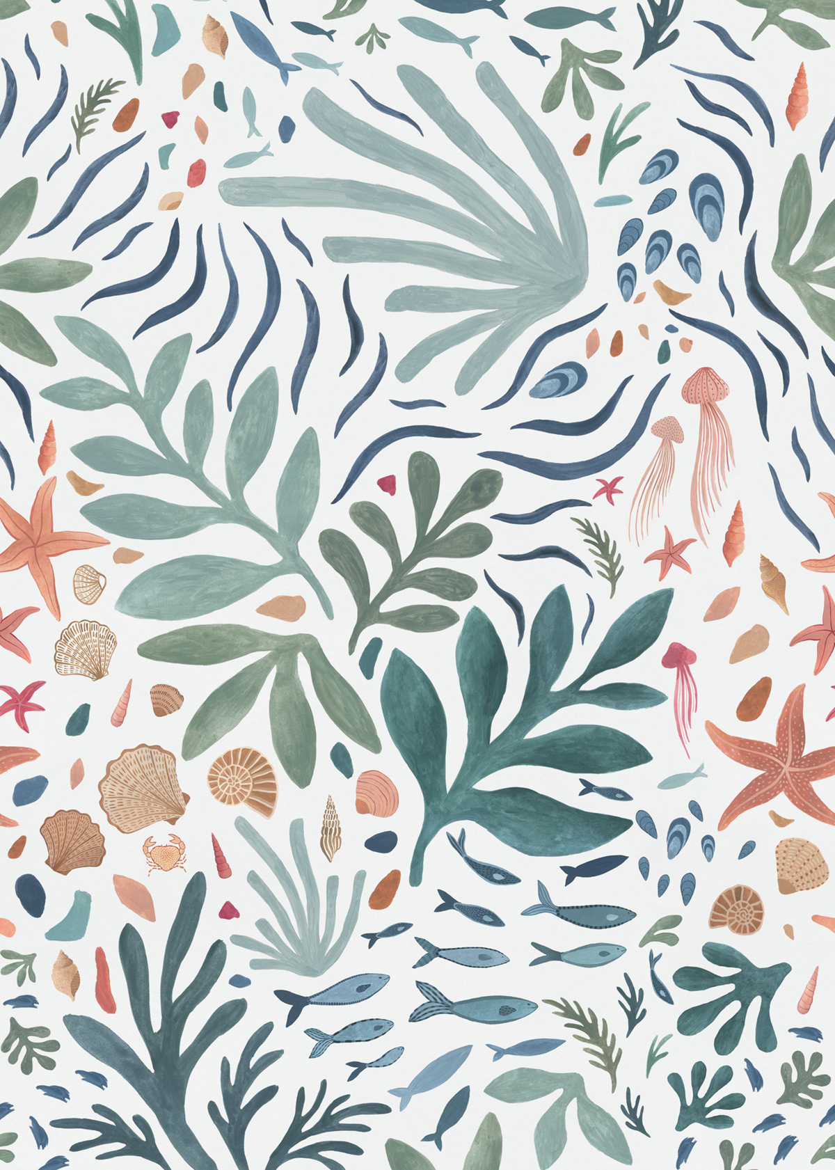 Papier peint panoramique Marin Poisson Seychelles bleu 200X280 - Color Box 3 de Casélio | Réf. CB3105946103