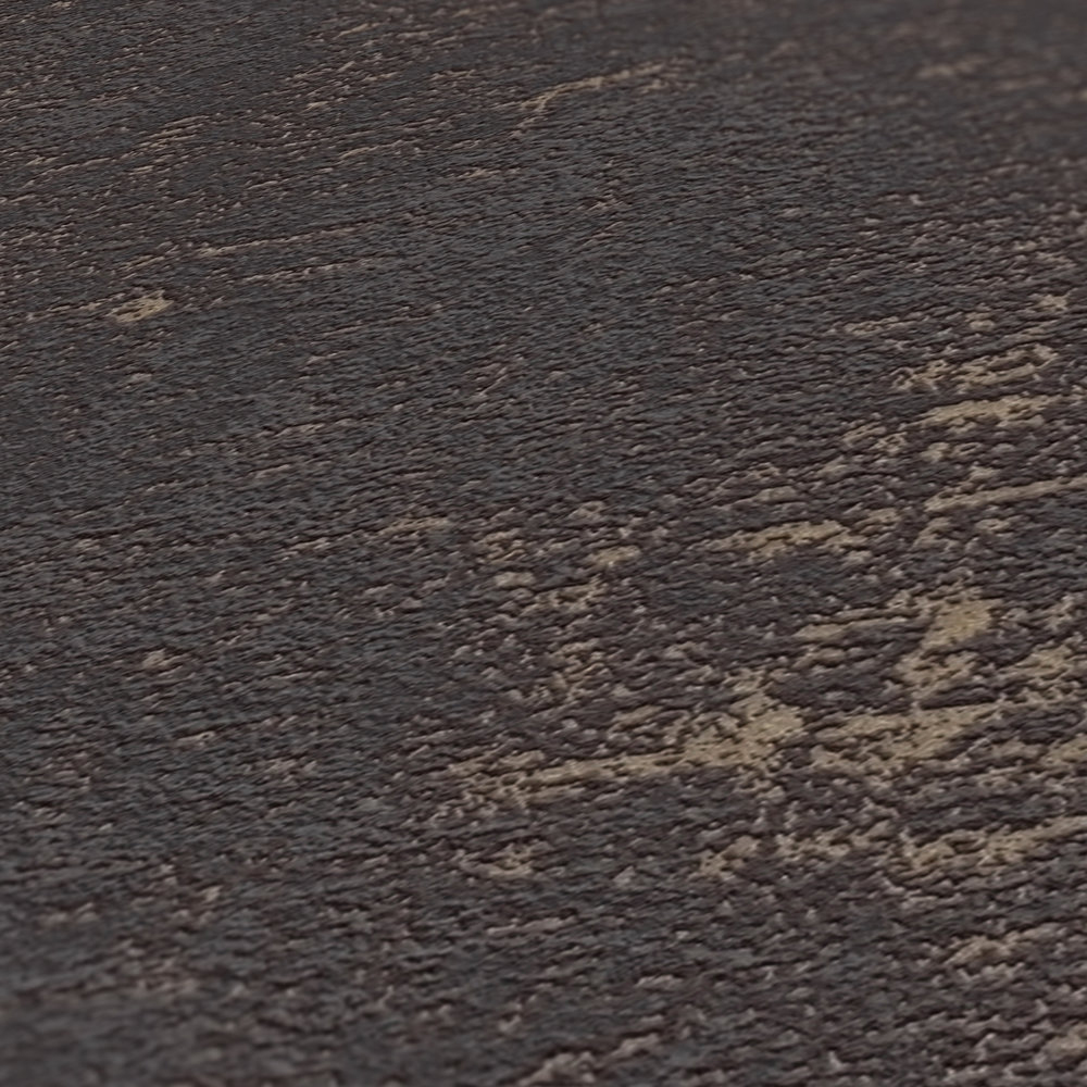 Papier peint Faux Uni Vintage anthracite doré - Jade 2 d'A.S. Création AMB4 | Réf. AS-395115