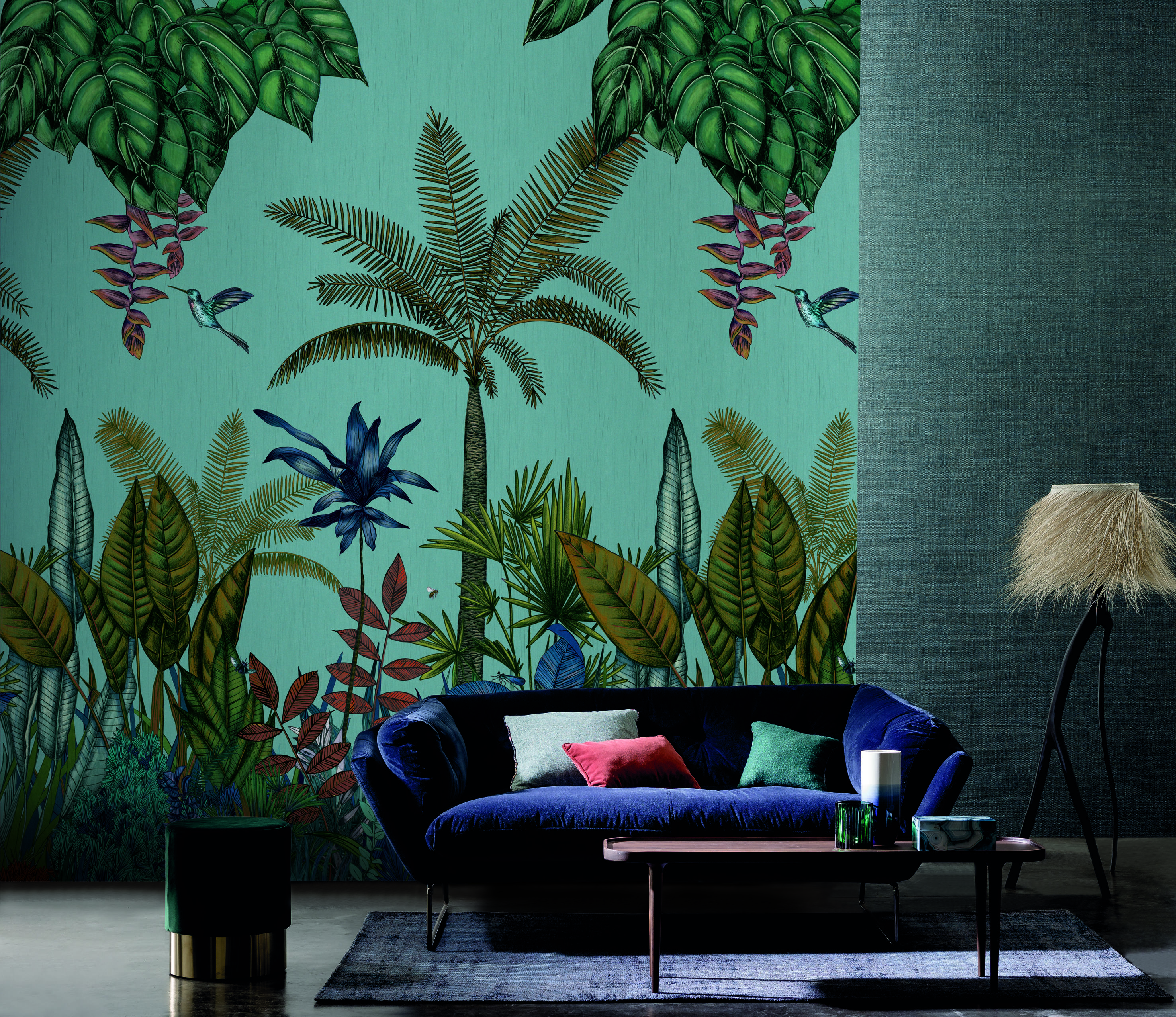 Papier peint panoramique jungle Ipanema Couleurs - Rio Madeira de Casamance | Réf. CAS-74290282