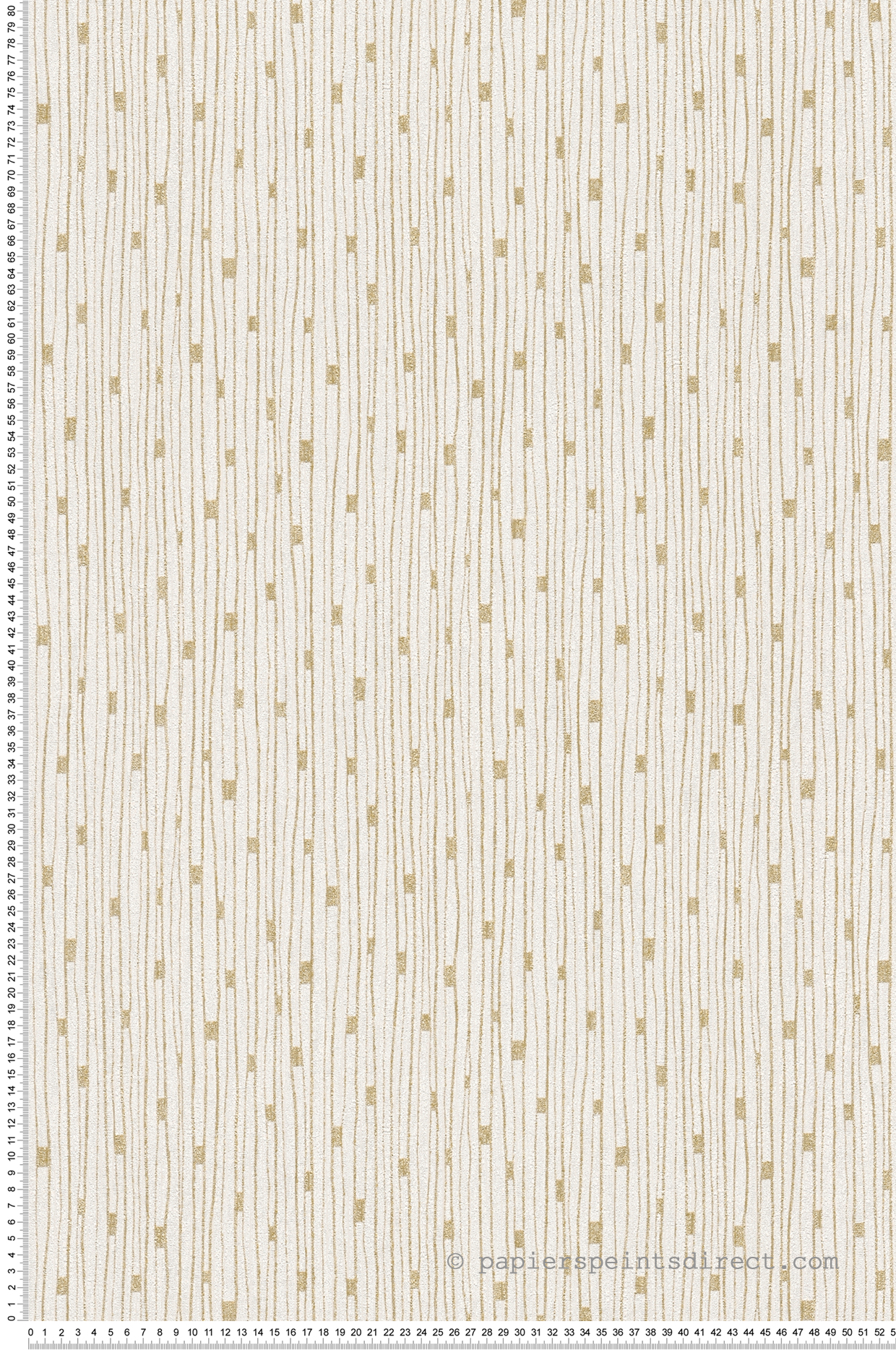 Papier peint Rayure Stars blanc doré - The BOS d'A.S. Création | Réf. AS-388223