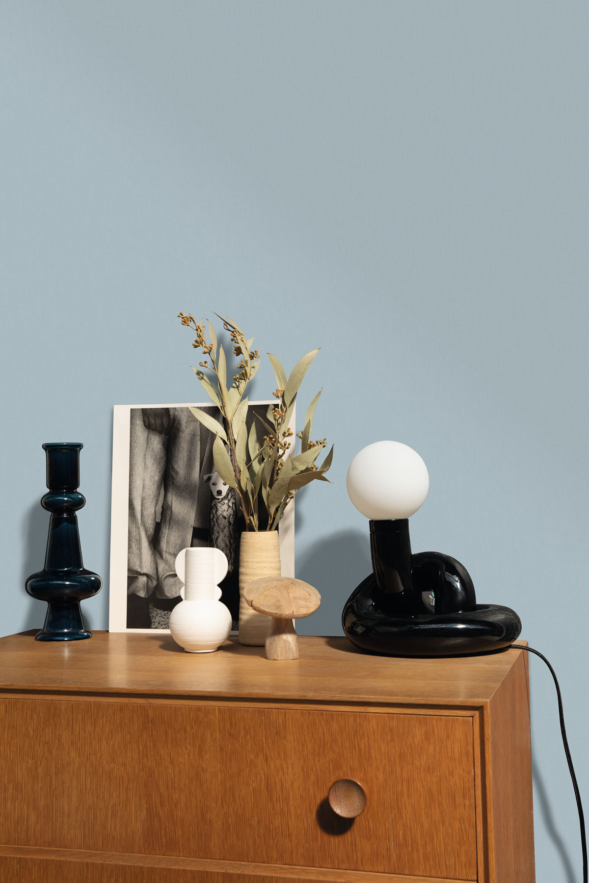 Papier peint Uni bleu dragée - Outlines de Casélio | Réf. OTLS64529200