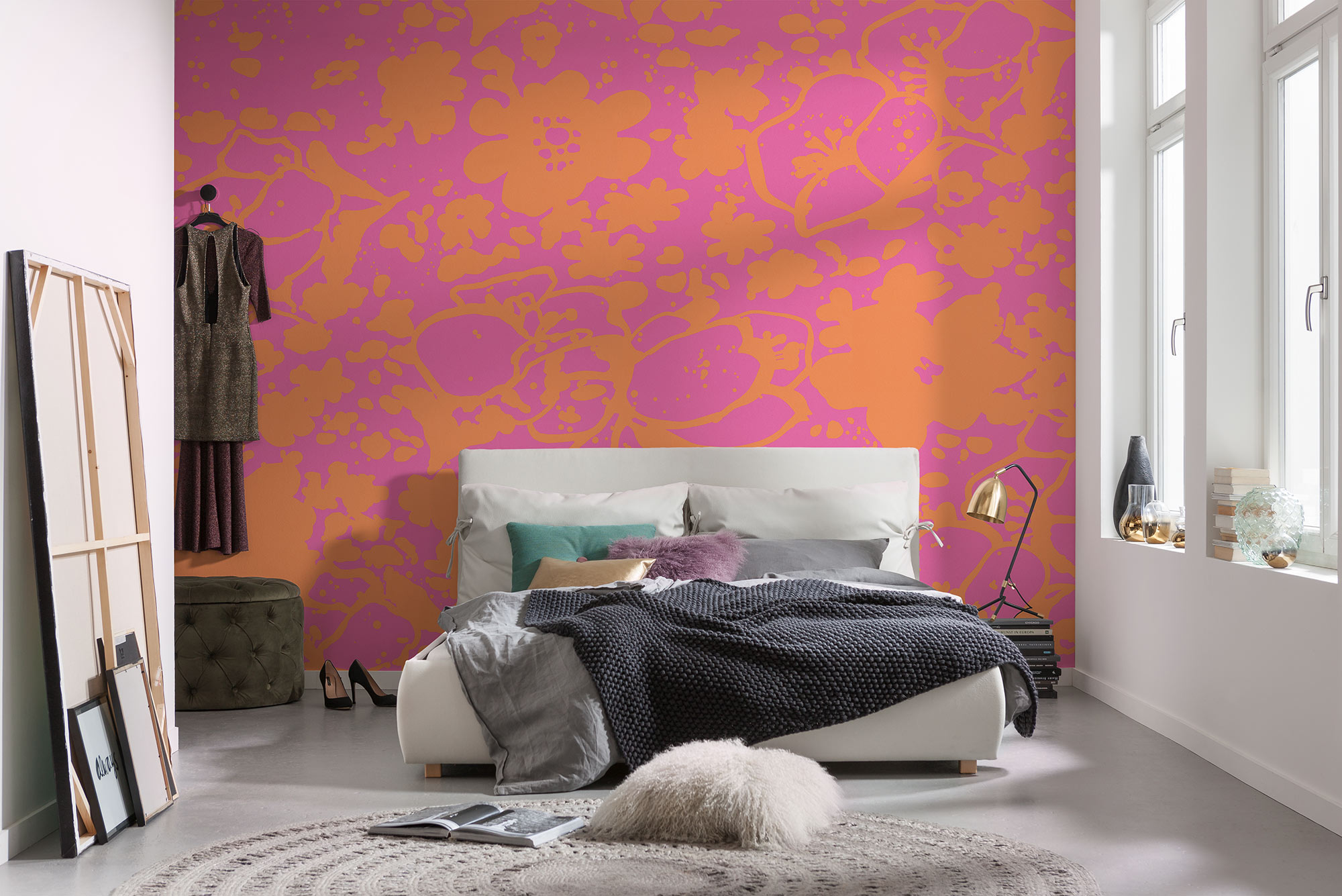 Papier peint panoramique Fleur Pop 1974 - Papier peint Komar Flair