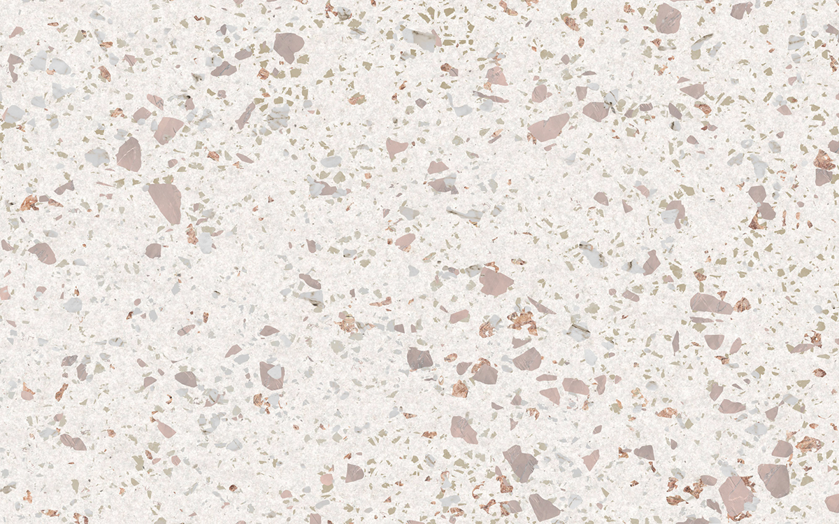 Papier peint panoramique Tasteful Terrazzo beige - Papier Peint Komar Infinity 2