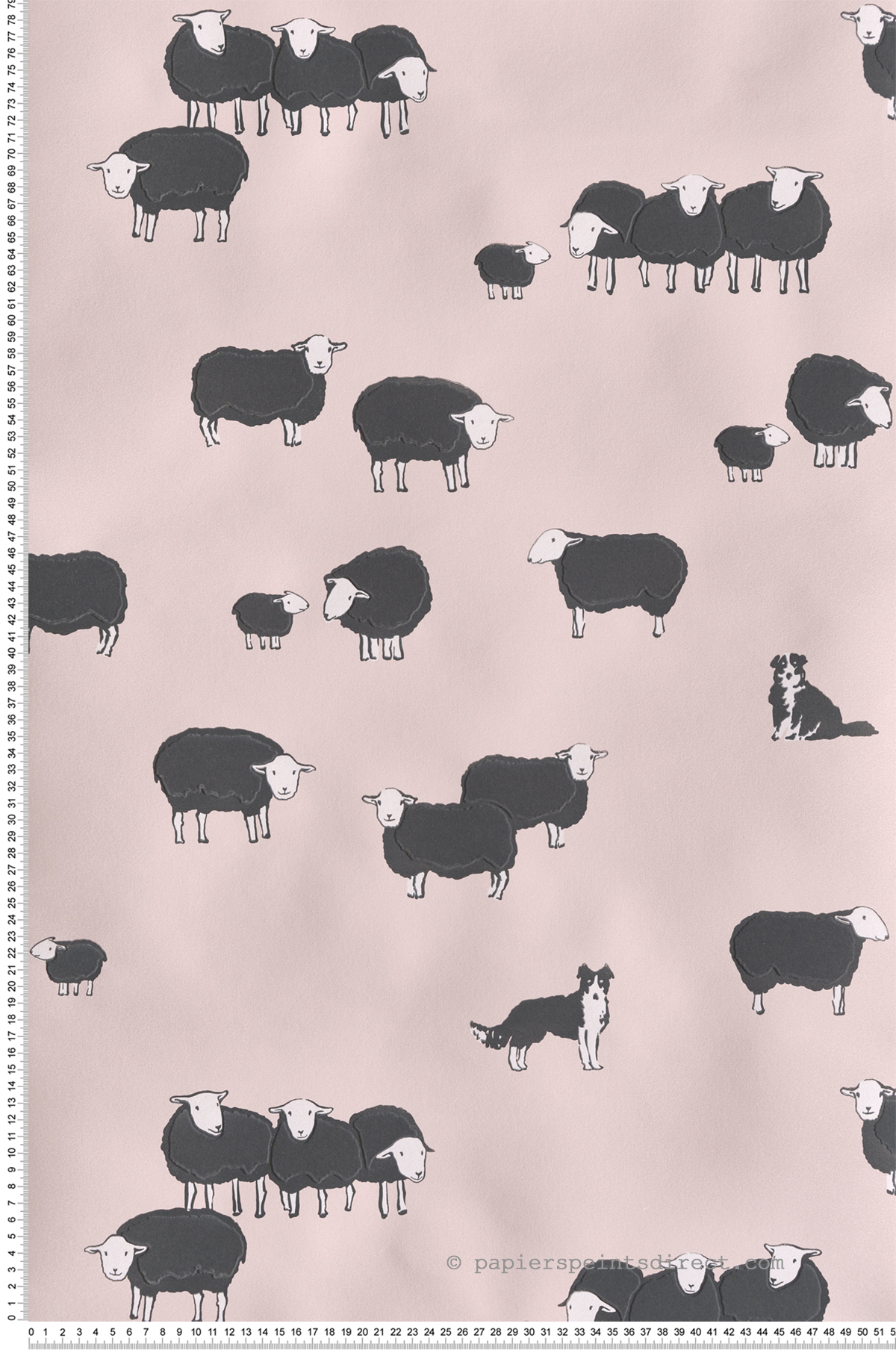 Papier peint Mouton Nip et Lassie Confetti - Storybook Papers de Little Greene | Réf. 0231NICONFE