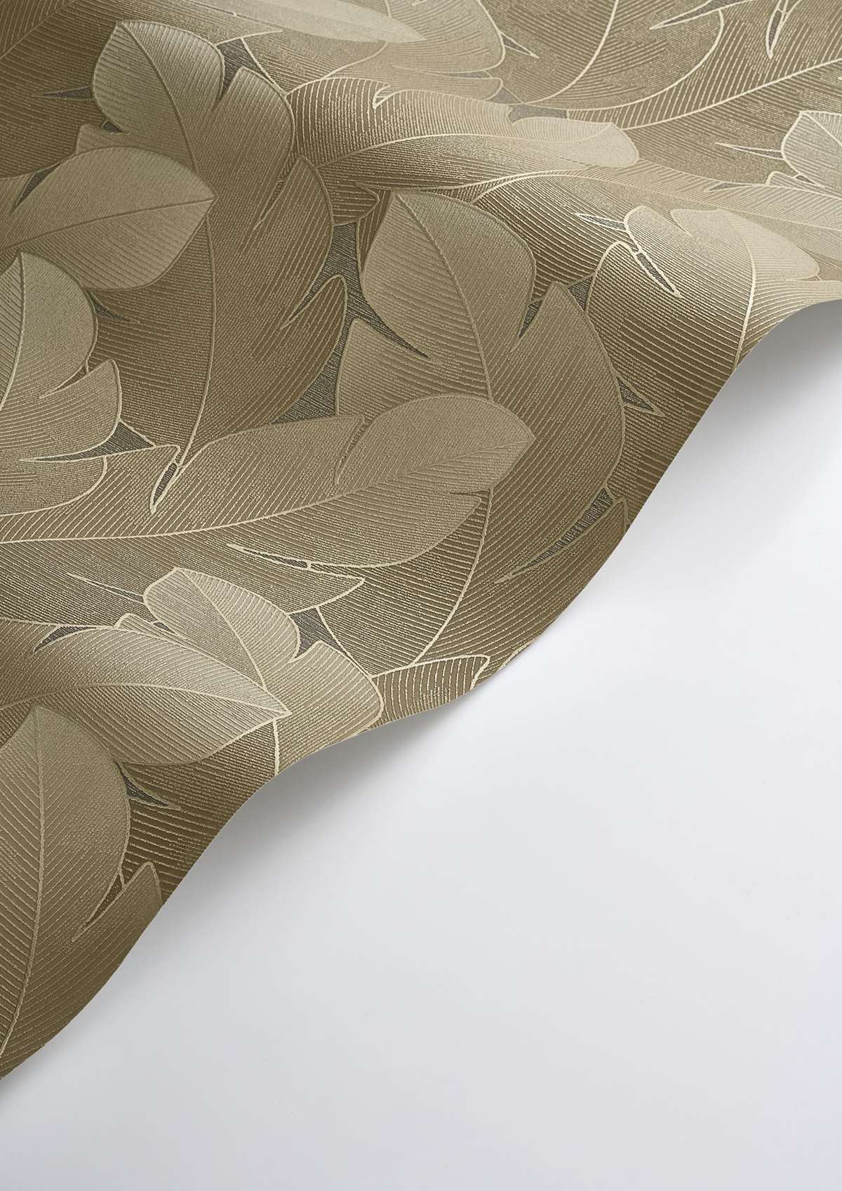 Papier peint Feuillage Tropical Yuto vert mastic - Vegetals de Casadéco AMBV| Réf. VEGE201292888