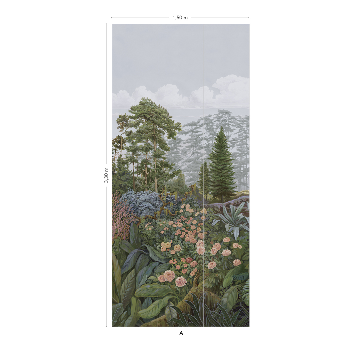 Papier peint panoramique Firone Corail A - 1/2/3 - Isidore Leroy