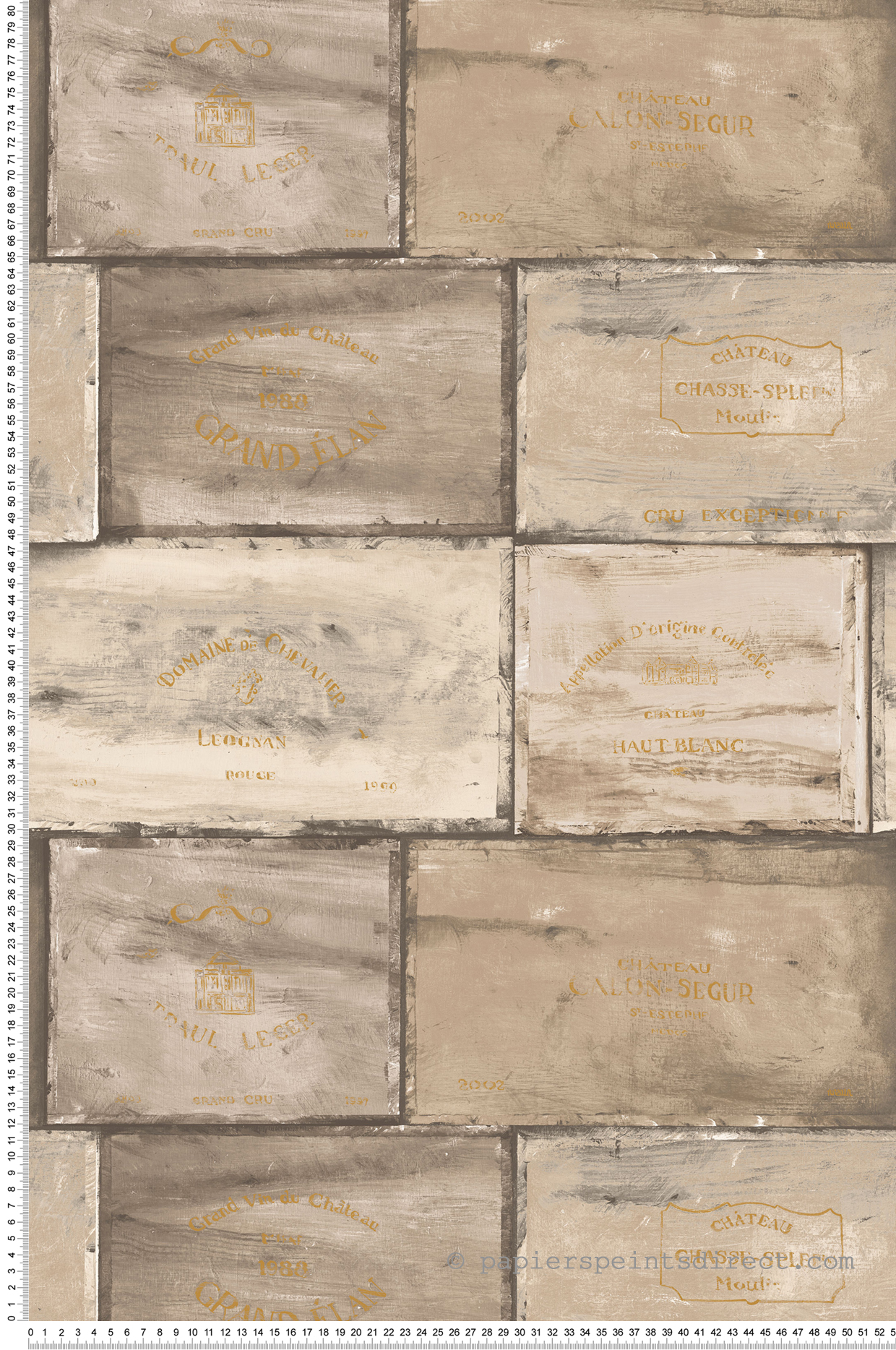 Papier peint Caisse de vin brun - Style Cuisine 3 de Lutèce | Réf. LTC-CK36614