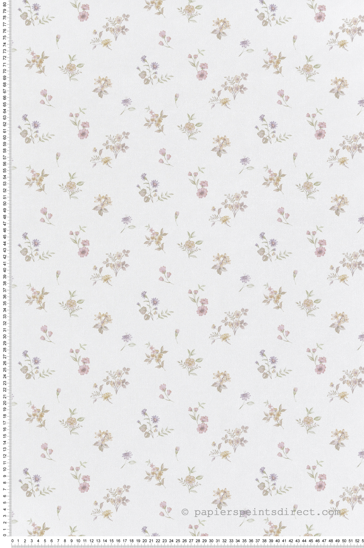 Papier peint Vintage Petite Fleur rose violet - Garden Party 2 de Montecolino | Réf. MC-8360