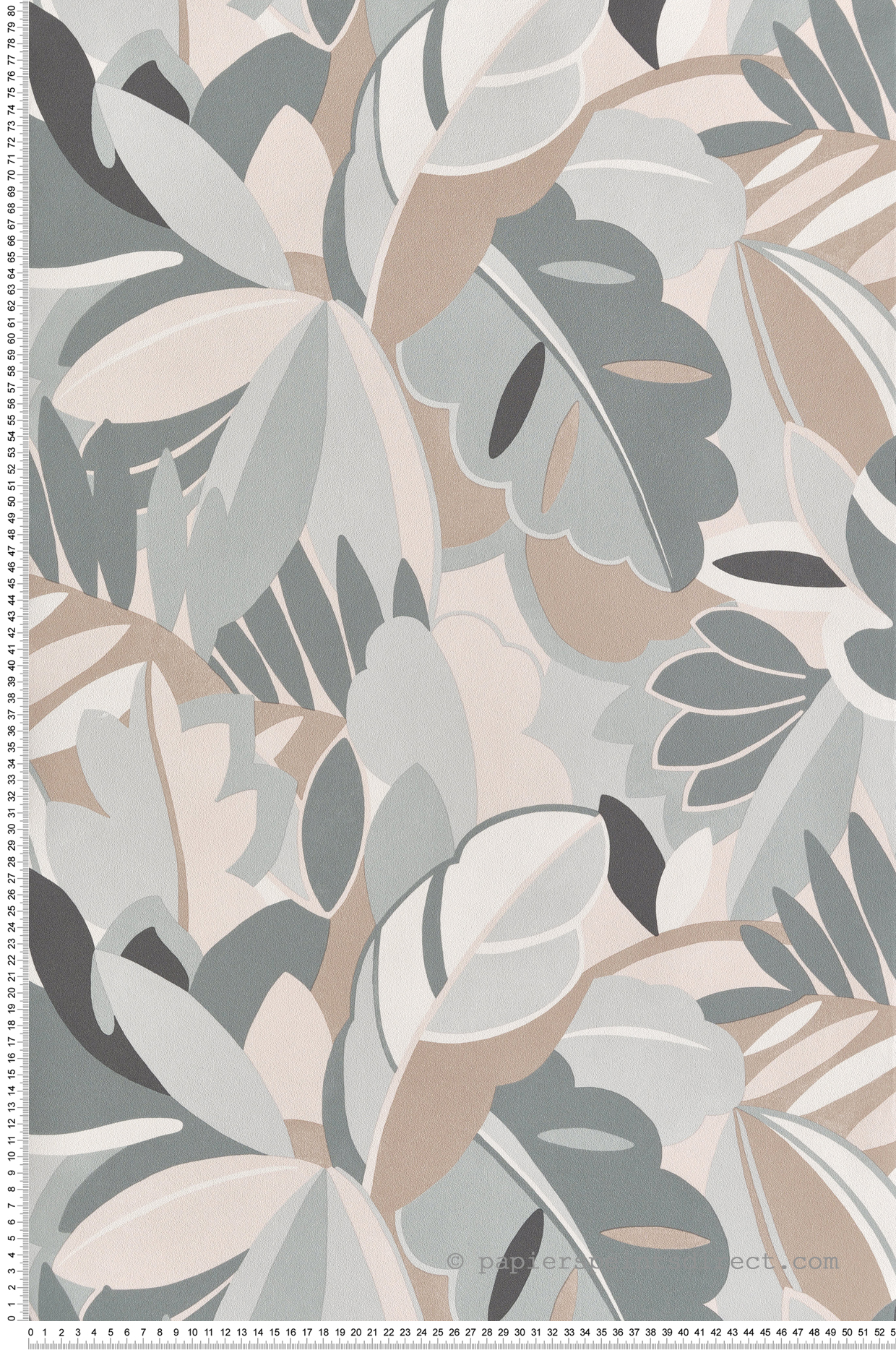 Papier peint Palme Rétro XXL gris rose - Dolce Vita de Lutèce | Réf. LTC-11230109