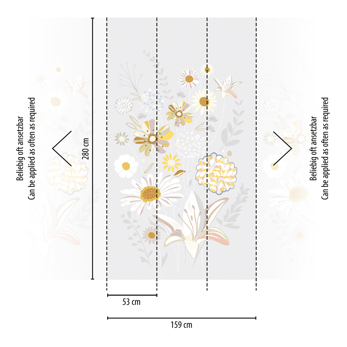 Papier peint panoramique Décor Fleuri Subtil - The Wall 2 d'A.S. Création | Réf. AS-392101