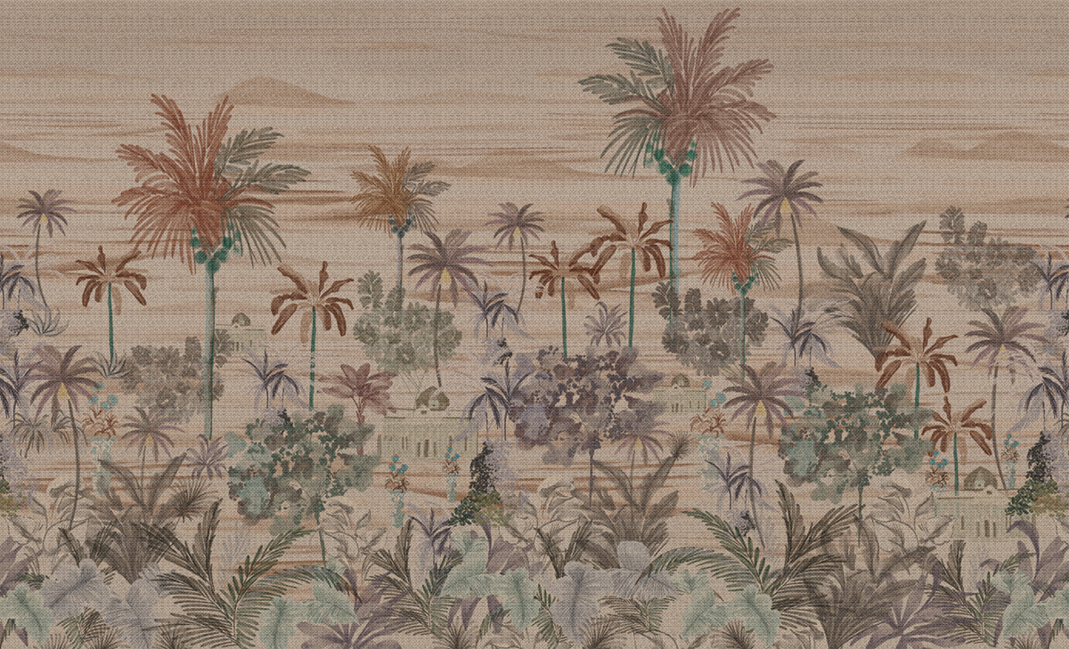 Papier peint panoramique Jungle Oasis brun - Architexture de Montecolino | Réf. MC-AZ57776