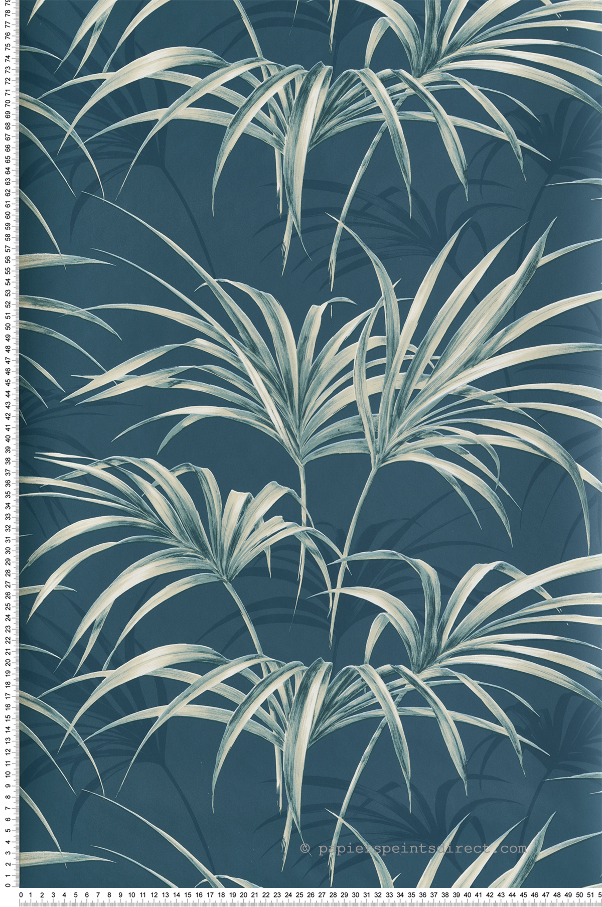 Papier peint adhésif Feuillage Jungle bleu canard - Les Adhésifs de Lutèce | Réf. LTC-NW31600