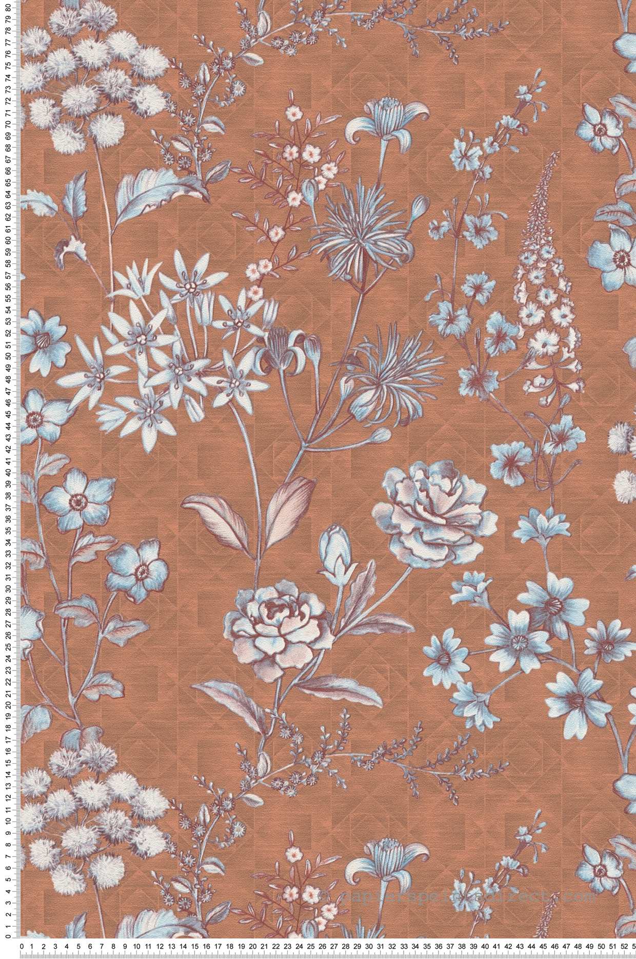 Papier peint Fleuri Blooming terracotta - Metropolitan Stories 3 d'A.S. Création | Réf. AS-391173