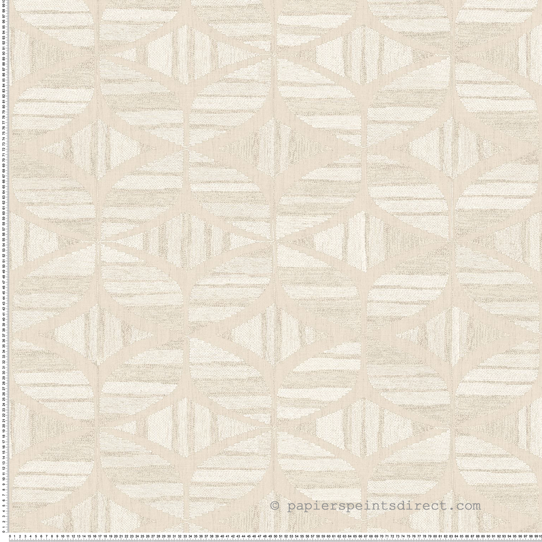 Papier peint Géométrie Tressée Filandra ivoire - Broderies de Casamance | Réf. CAS-76982038