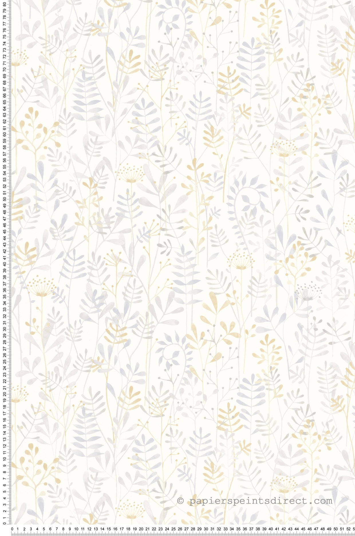 Papier peint Feuillage Enfantin gris beige - Once Upon A Time de Casadéco | Réf. OUAT88329659