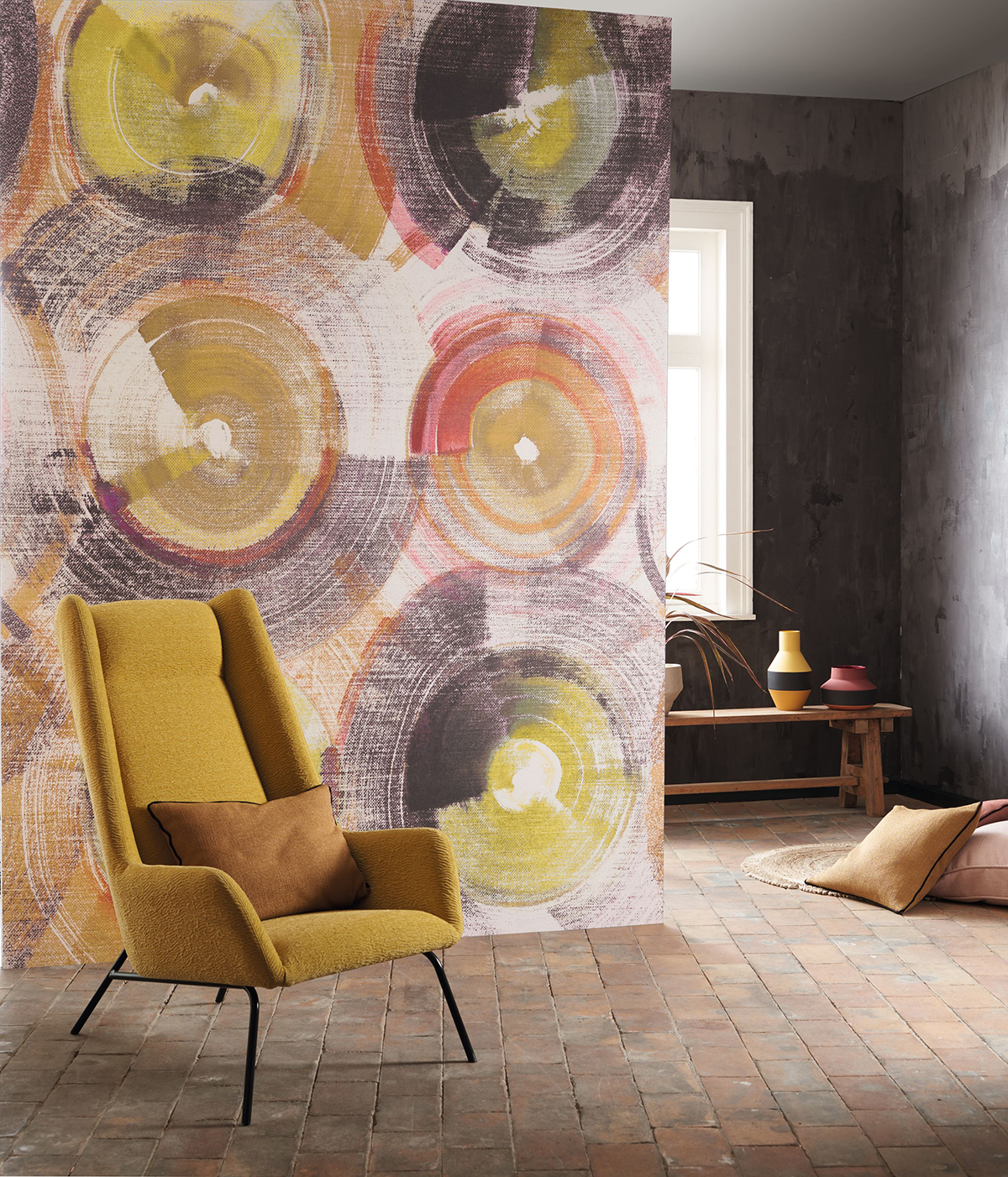 Papier peint panoramique Cercle Art multicouleur - Gallery de Casadéco | Réf. GLRY86183588