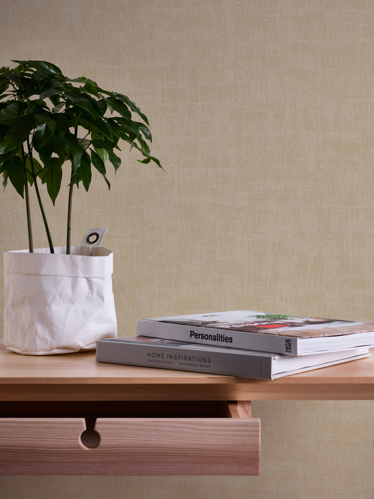 Papier peint Uni Texture Expansée beige - Jade 2 d'A.S. Création AMB2 | Réf. AS-395033