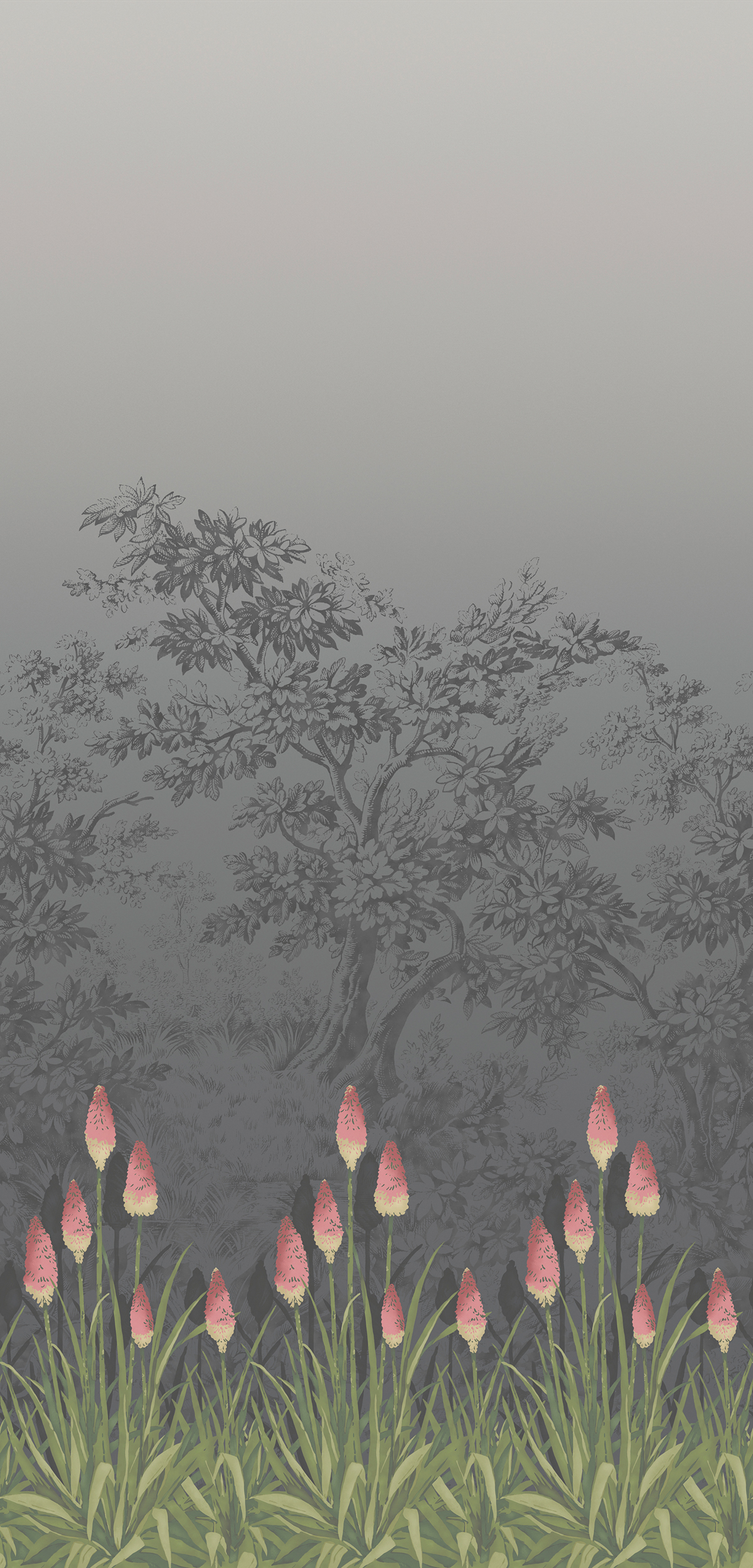 Papier peint Upper Brook St. Noir - Papier peint London Wallpapers IV de Little Greene