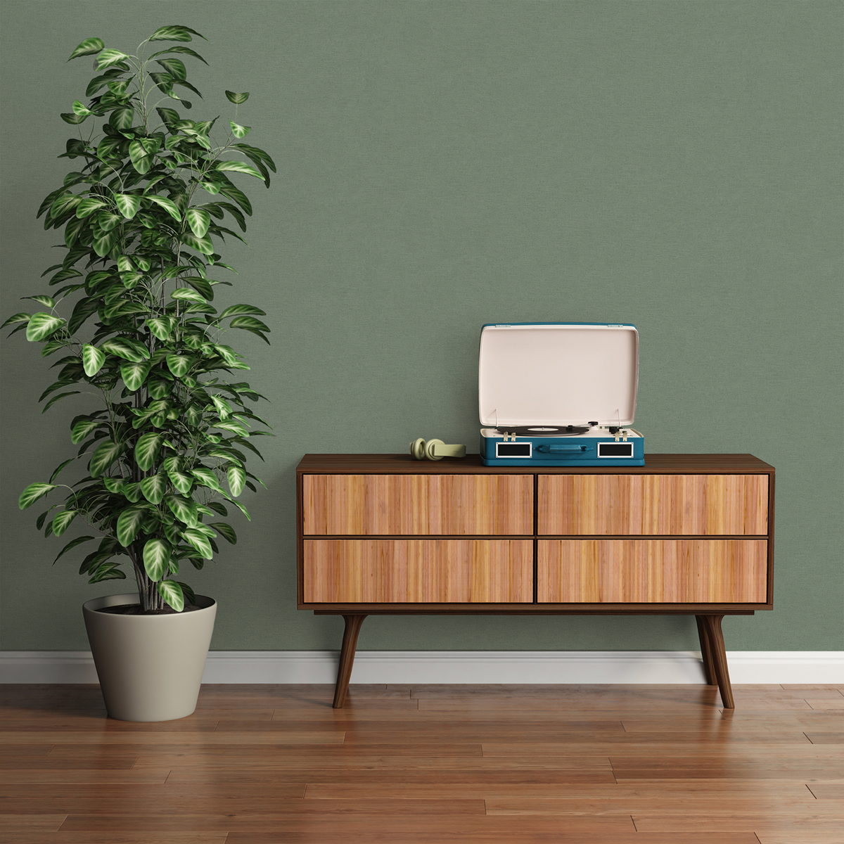 Papier peint Uni around vert sauge - Ethnic Origin d'AS Création AMB2 | Réf. SP15200