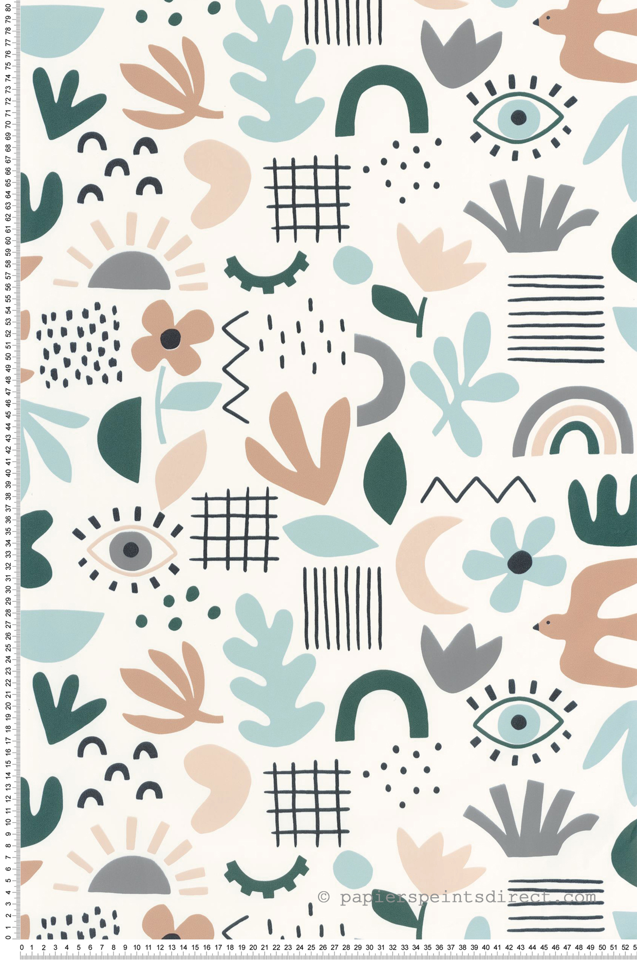 Papier peint Forme Feel Good bleu vert - Young & Free de Casélio | Réf. YNF103286071