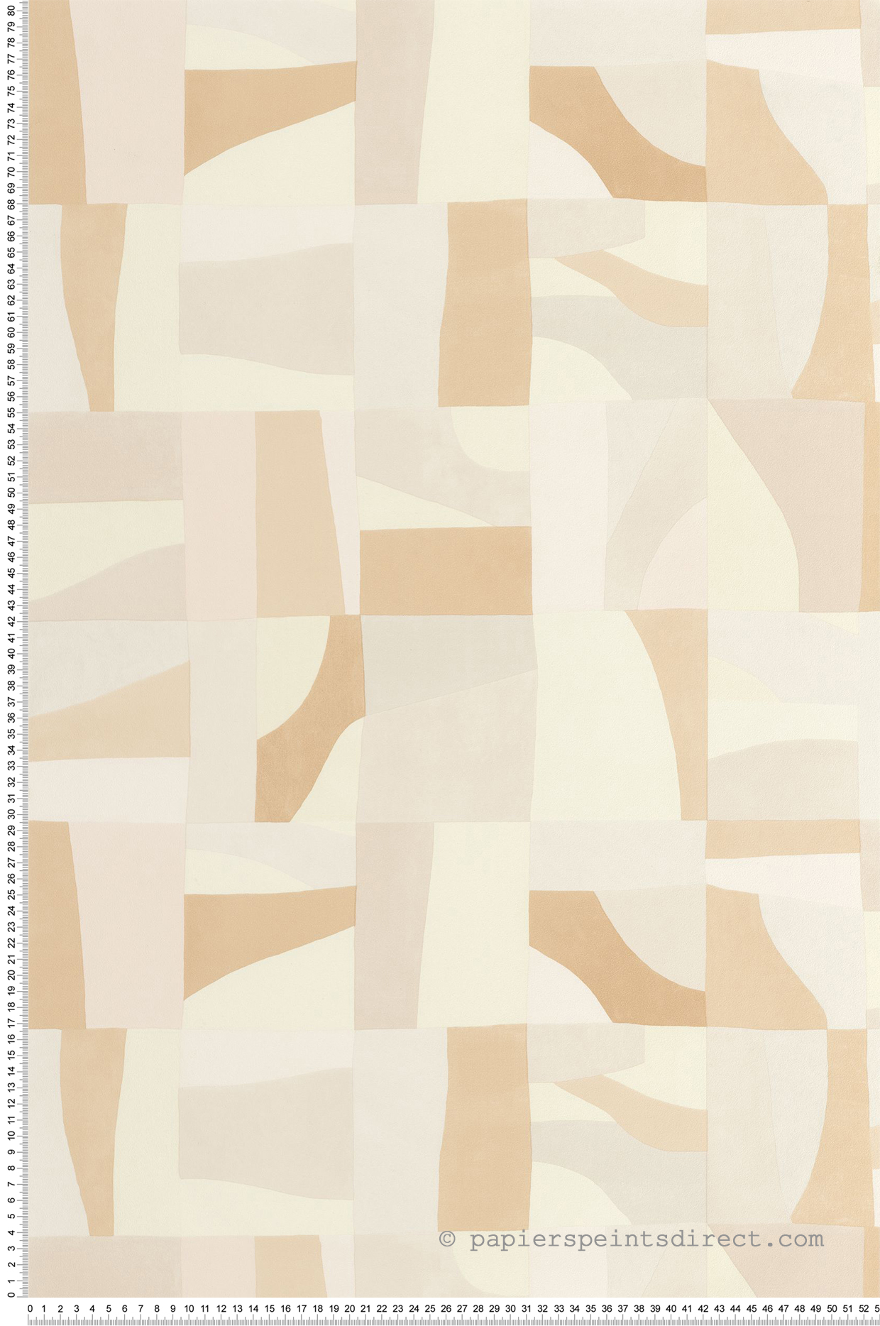Papier peint Géométrique Aix beige rosé - Azur de Casélio | Réf. AZU105461152