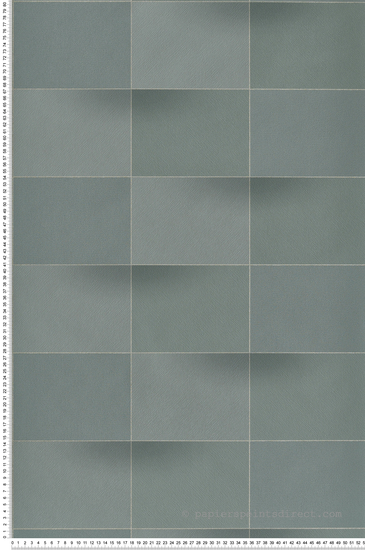 Papier peint Géométrique Blocks vert de gris et argenté - Perception de Casadéco | Réf. PERP86537407
