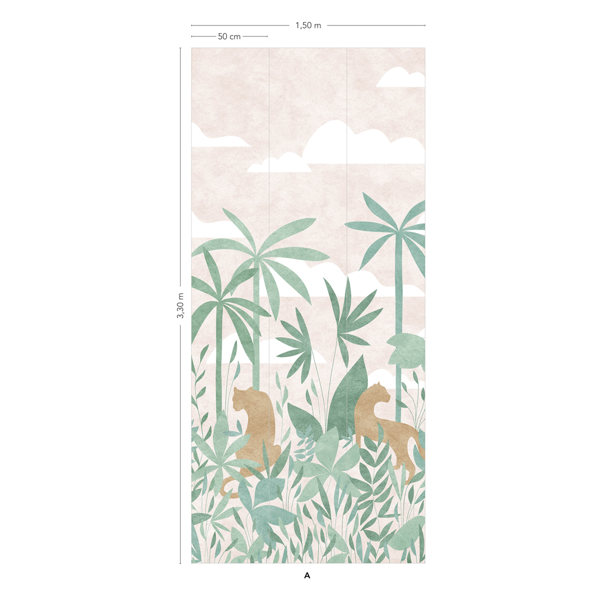 Papier peint panoramique Paradis des Tigres Jour A - 1/2/3 - Isidore Leroy