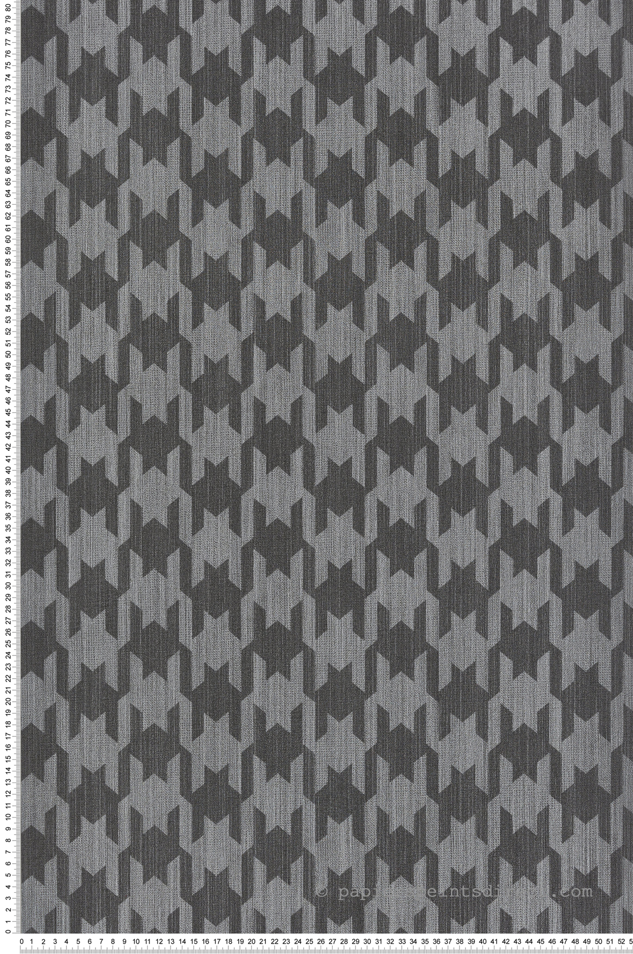 Papier peint Pied de Poule noir gris - Jaipur de Montecolino | Réf. MC-26449