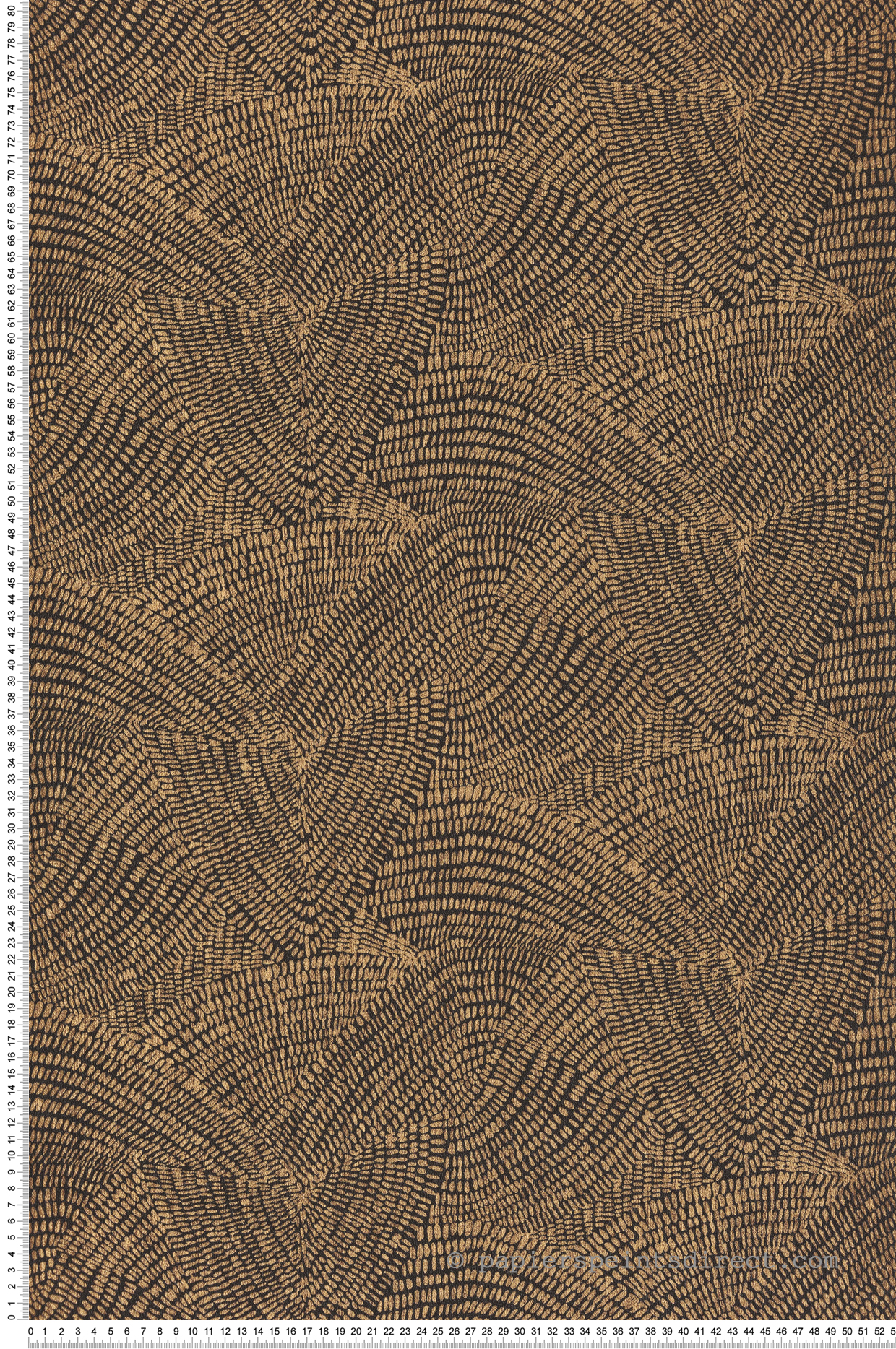 Papier peint Illusion Graphique noir ocre - Shamal de Montecolino | Réf. MC-NHW1024