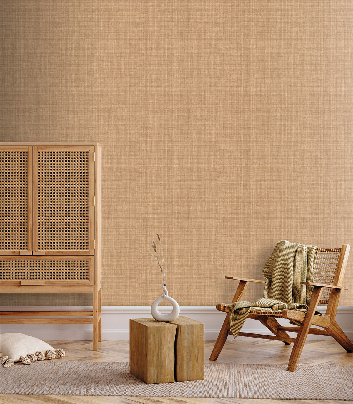 Papier peint Faux Uni Textile beige - Atacama de Montecolino | Réf. MC-IM28021