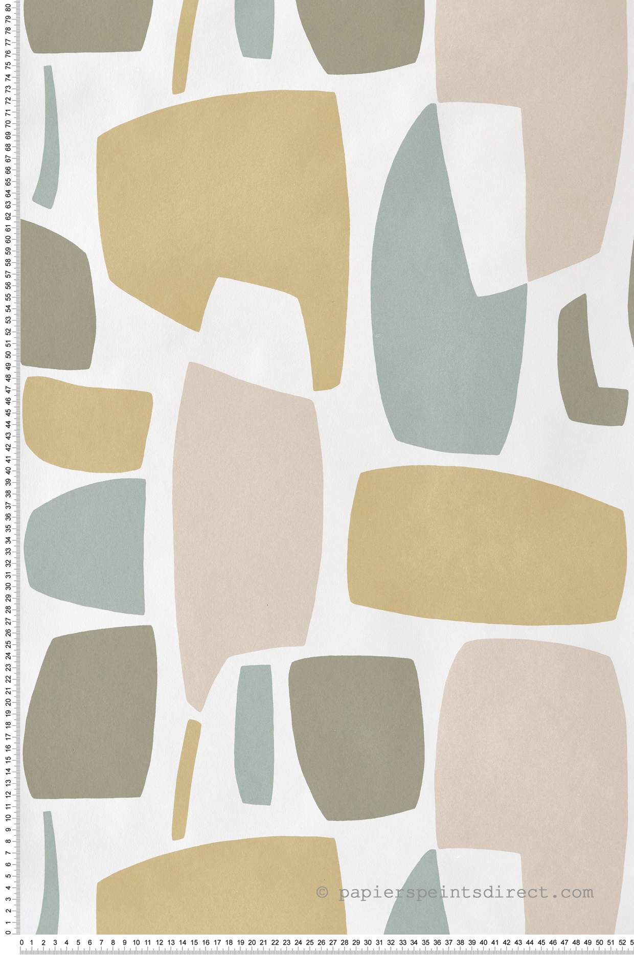 Papier peint Forme Géométrique Module miel kaki - Milano Sixties de Casadéco | Réf. MISI89382303